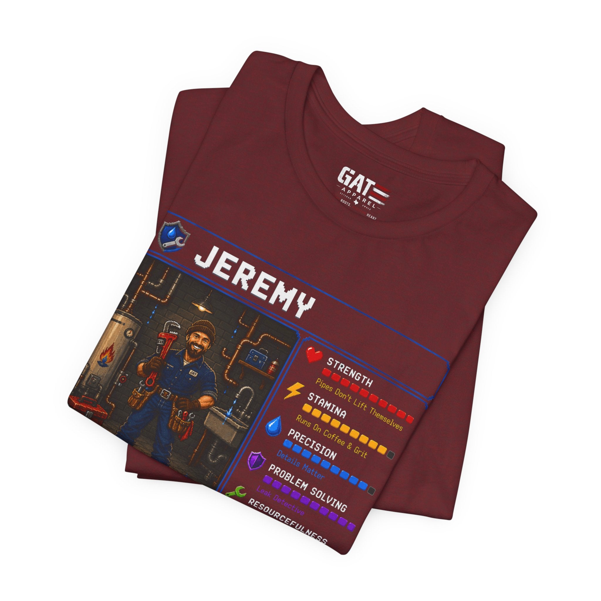 Custom Plumber RPG Character Shirt | Personalized Plumber Gift