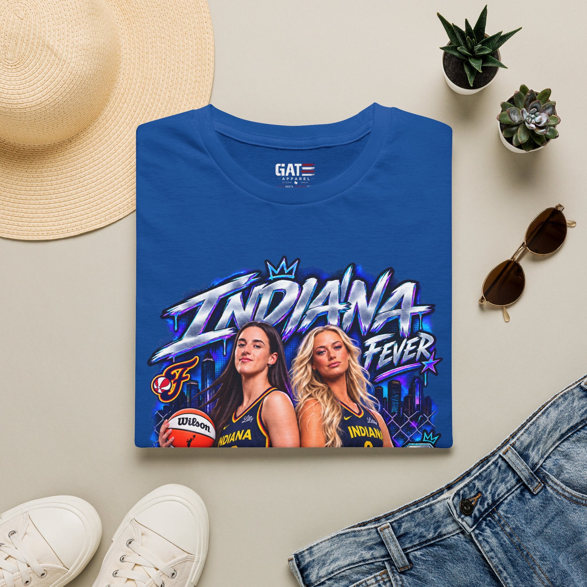 Caitlin Clark Sophie Cunningham Indiana Fever Shirt WNBA Basketball Graphic Tee