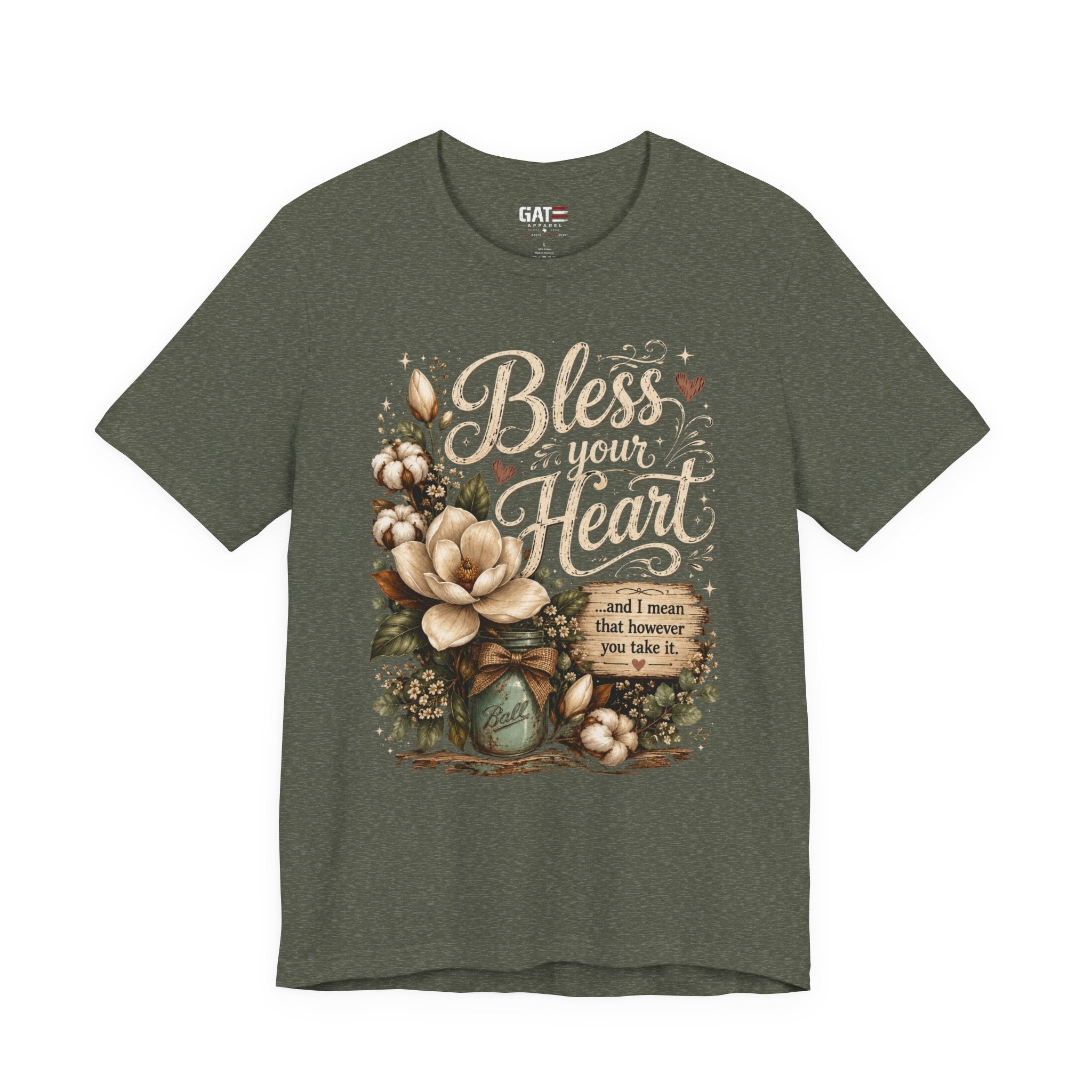 Funny Southern Shirt, Bless Your Heart Tee, Southern Humor Graphic Tee, Magnolia Floral Shirt, Country Girl Gift, Farmhouse Style Tee