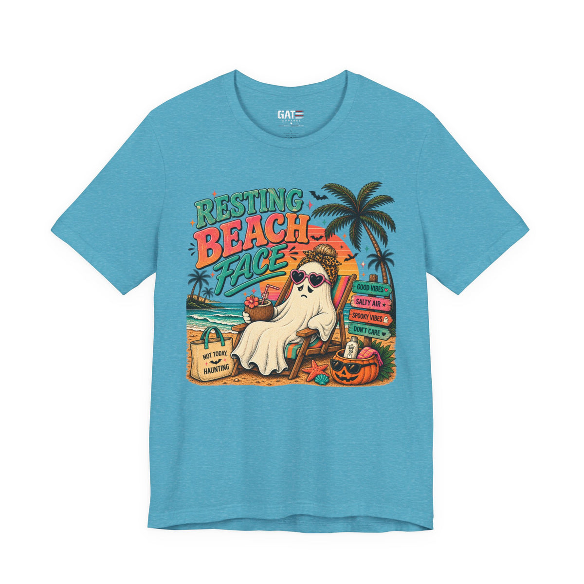 Summerween Spooky Beach Shirt | Tropical Ghost Tee Style 4