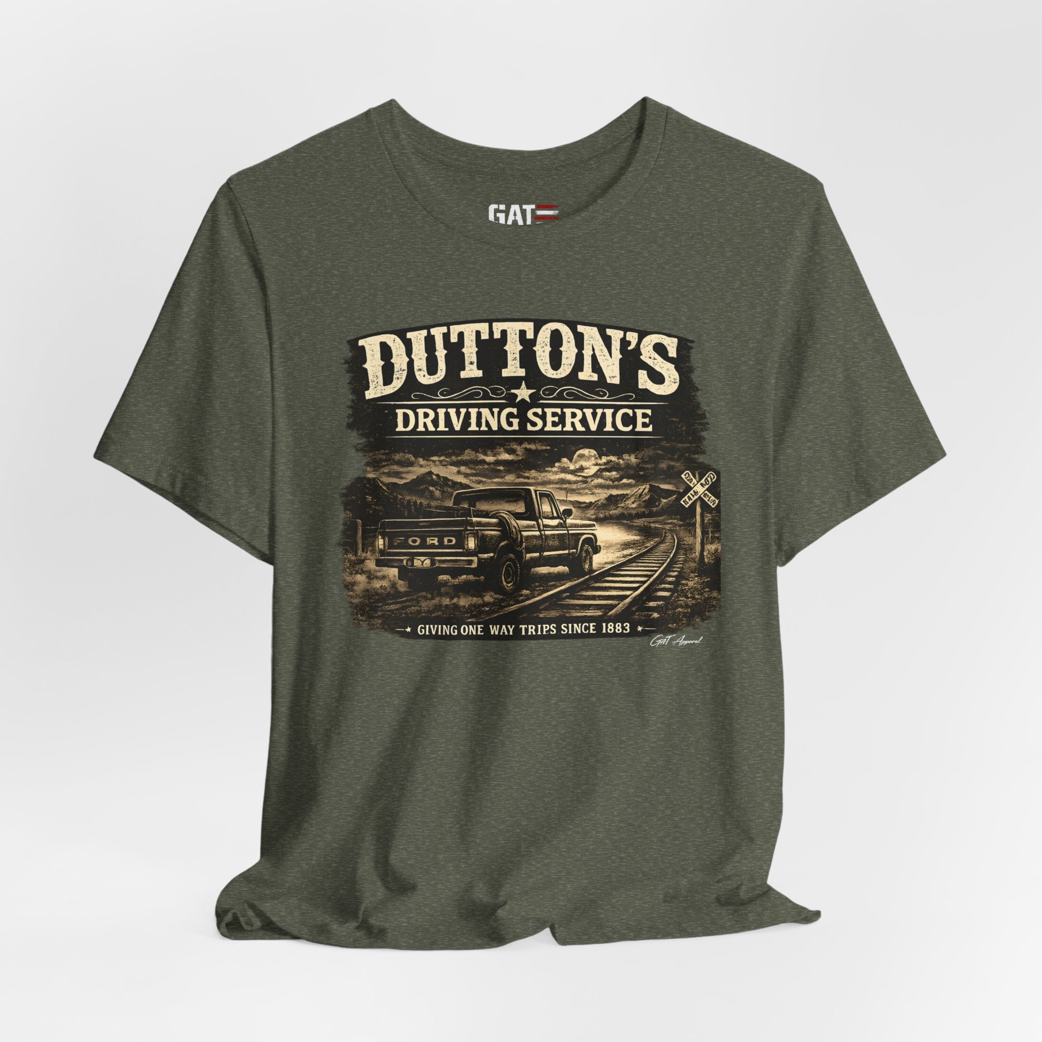 Dutton's Driving Service Shirt | Yellowstone Inspired VintageTee | Cowboy Ranch Graphic T-Shirt | Country Truck Shirt | Bella Canvas