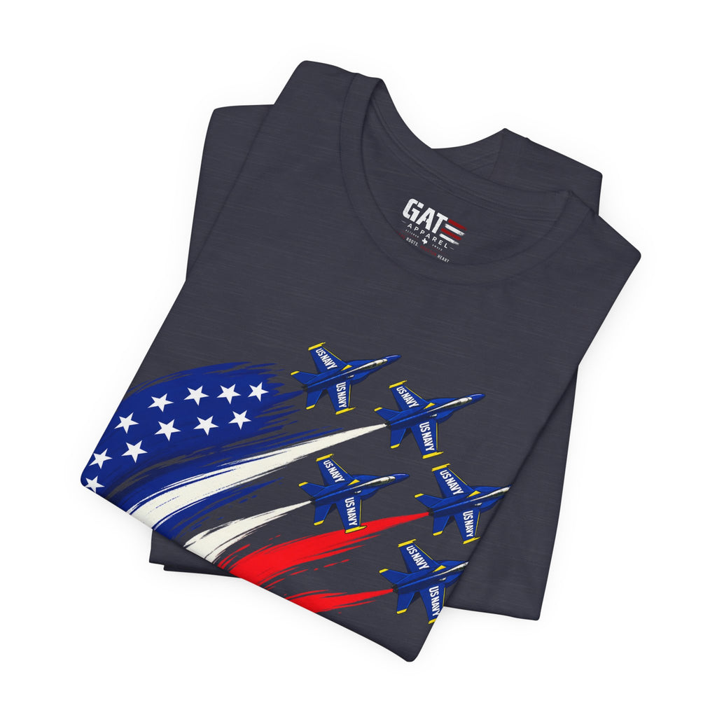 Patriotic Jet Team T-Shirt — American Flag Fighter Jets 4th of July Tee