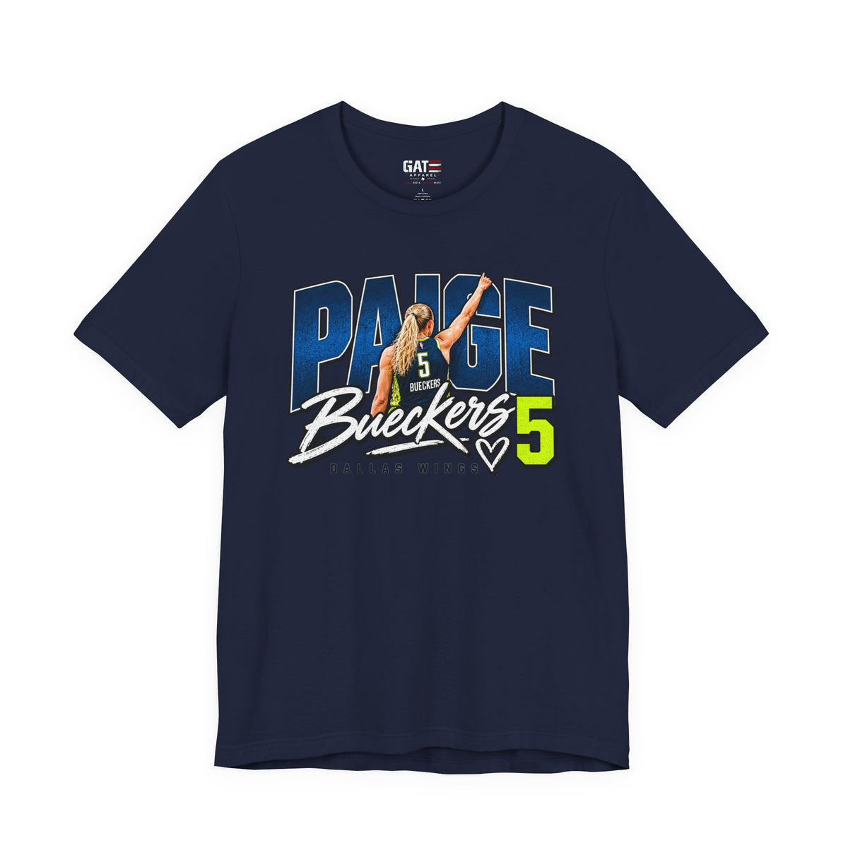 Paige Bueckers #5 tee alternate mockup