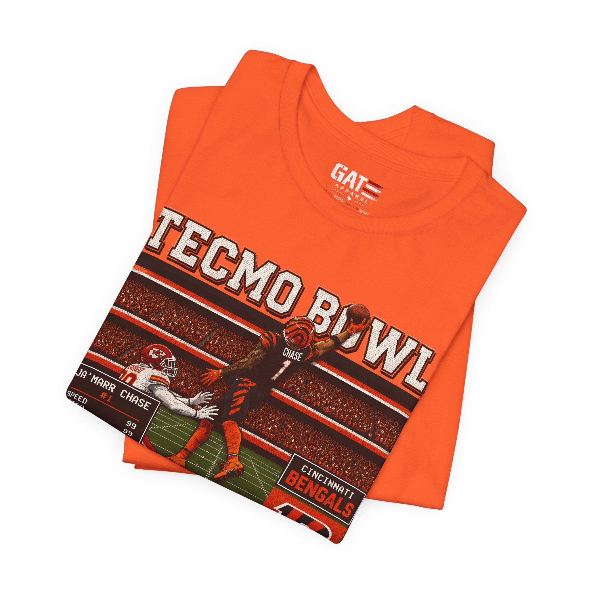 JaMarr Chase Tecmo Bowl Shirt Retro Tecmo Football Tee Vintage Pixel Art Wide Receiver Graphic Football Fan Gift T Shirt