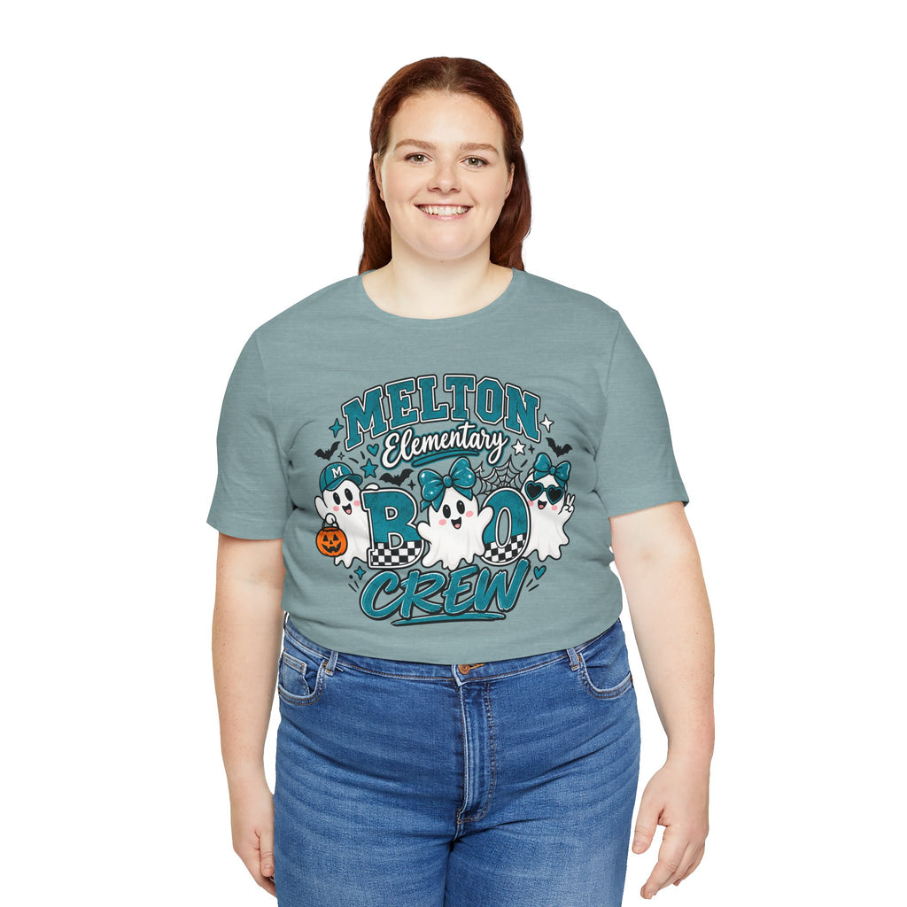 Melton Elementary Boo Crew T-Shirt — Cute Halloween Ghost School Tee