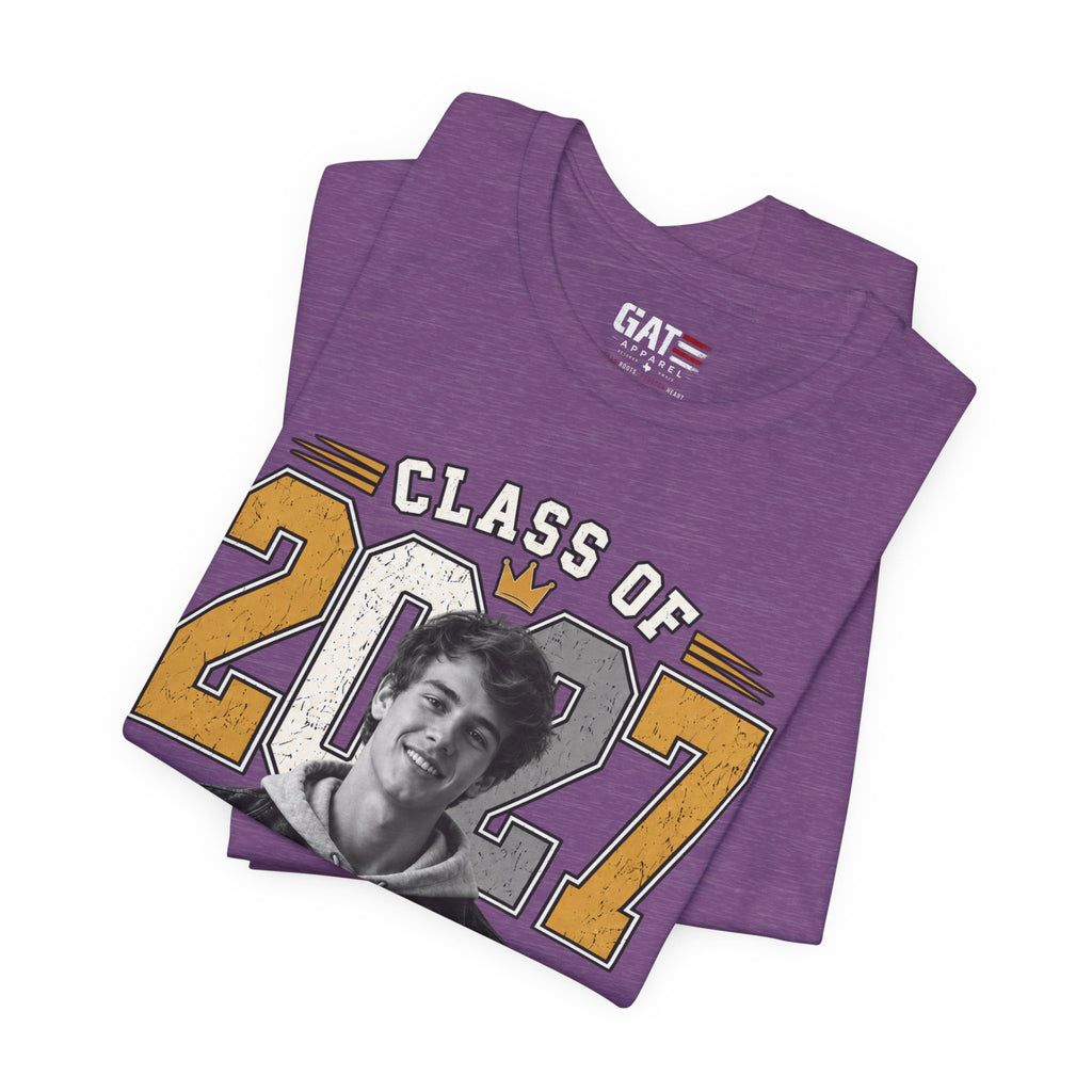 Personalized Senior 2027 Custom Photo Shirt | Graduation Tee