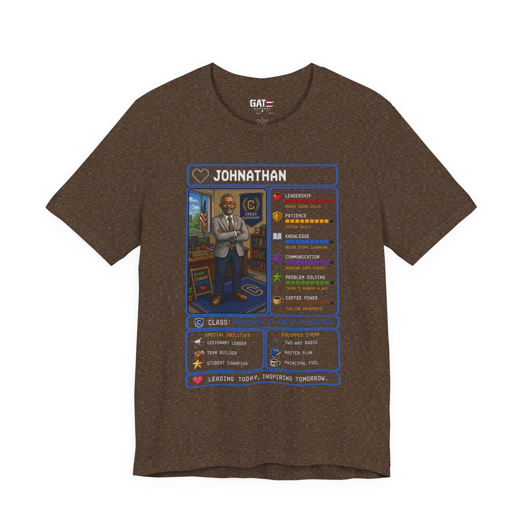 Custom Principal RPG Character Shirt | Personalized School Administrator Gift