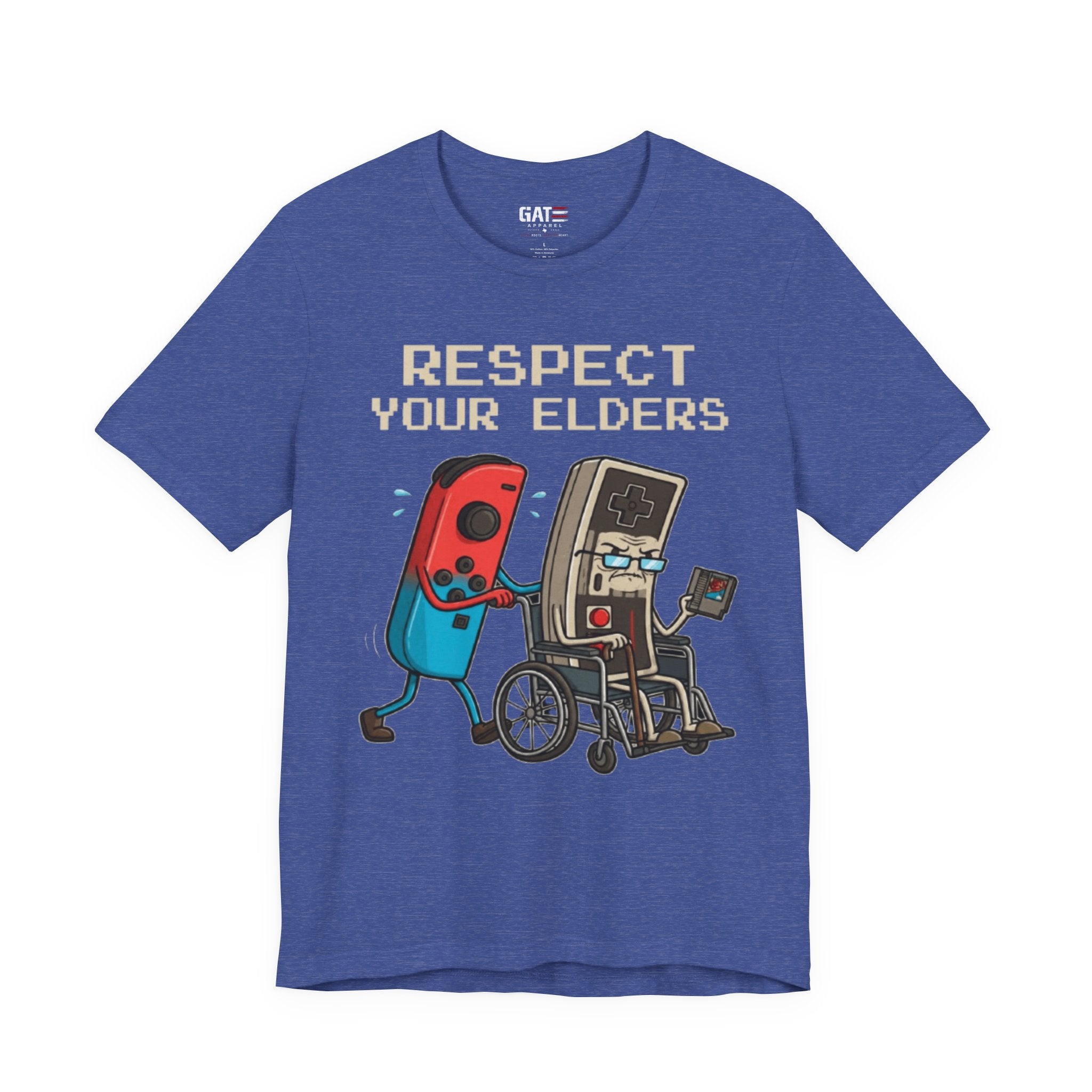 Respect Your Elders Tee — Retro Game Controller Graphic T-Shirt