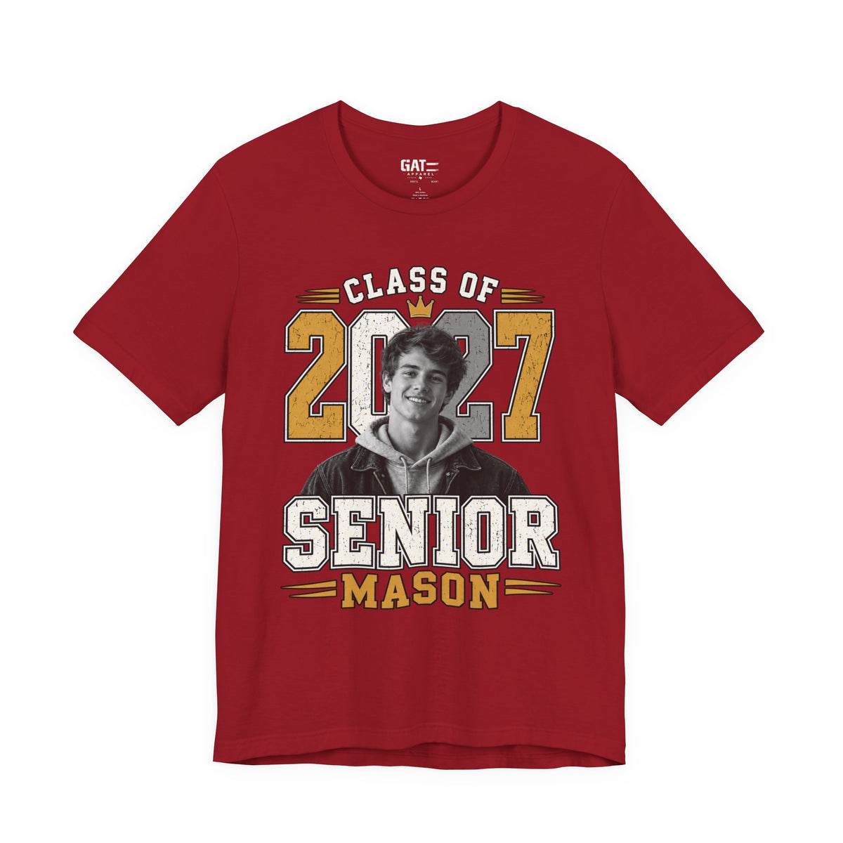 Personalized Senior 2027 Custom Photo Shirt | Graduation Tee
