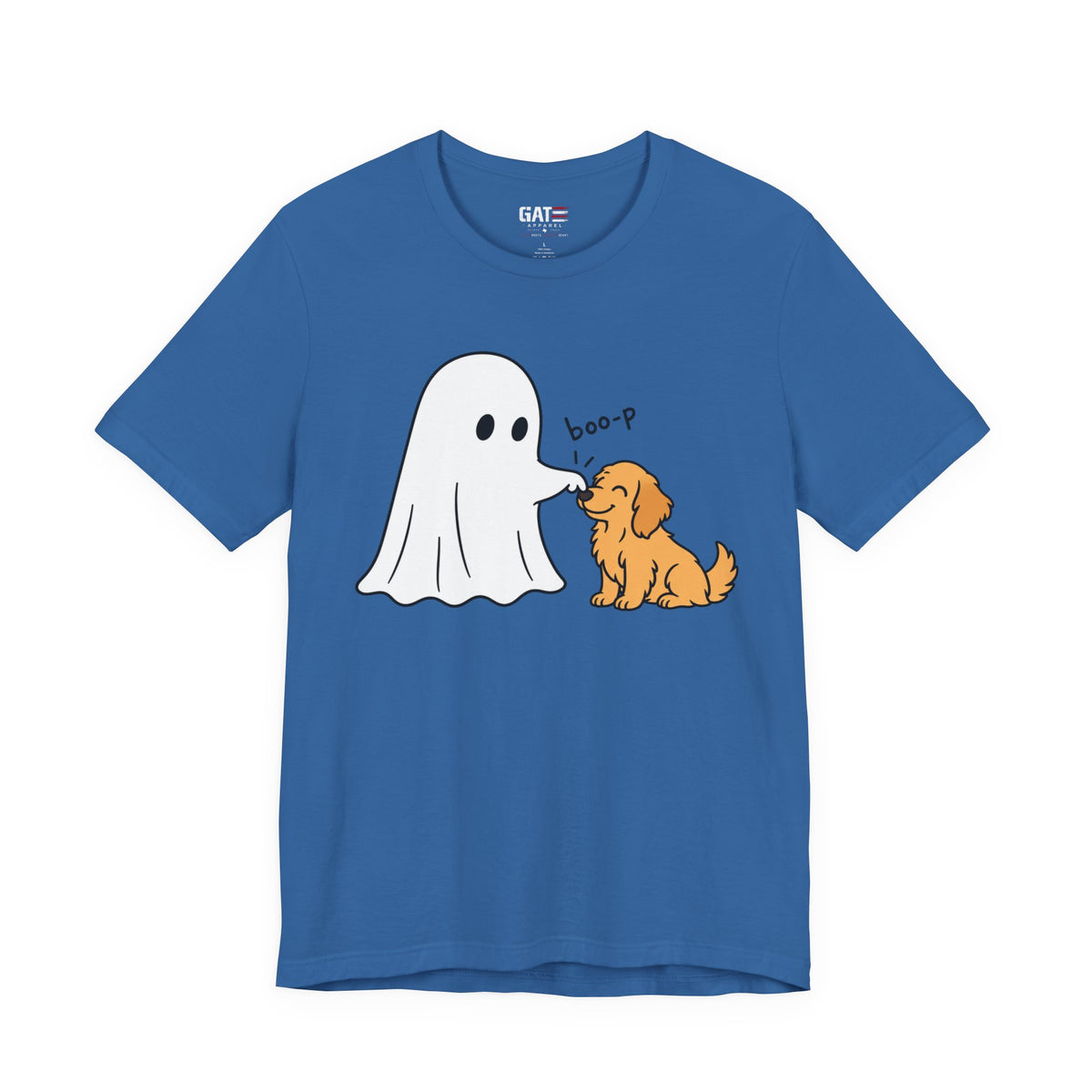 Halloween Ghost & Golden Retriever — "boo-p" Cute Dog Halloween T-Shirt