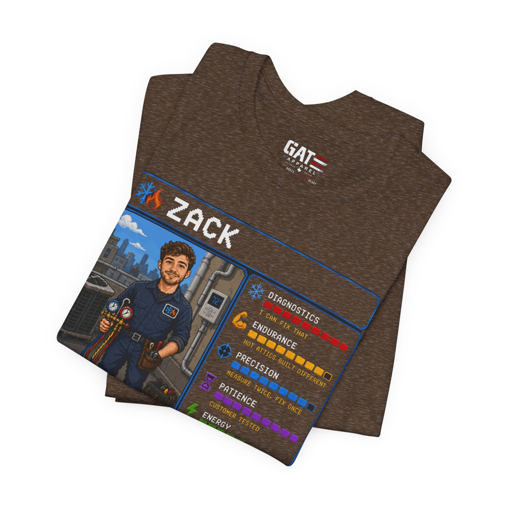 Custom HVAC Technician RPG Character Shirt| Personalized HVAC Tech Gift