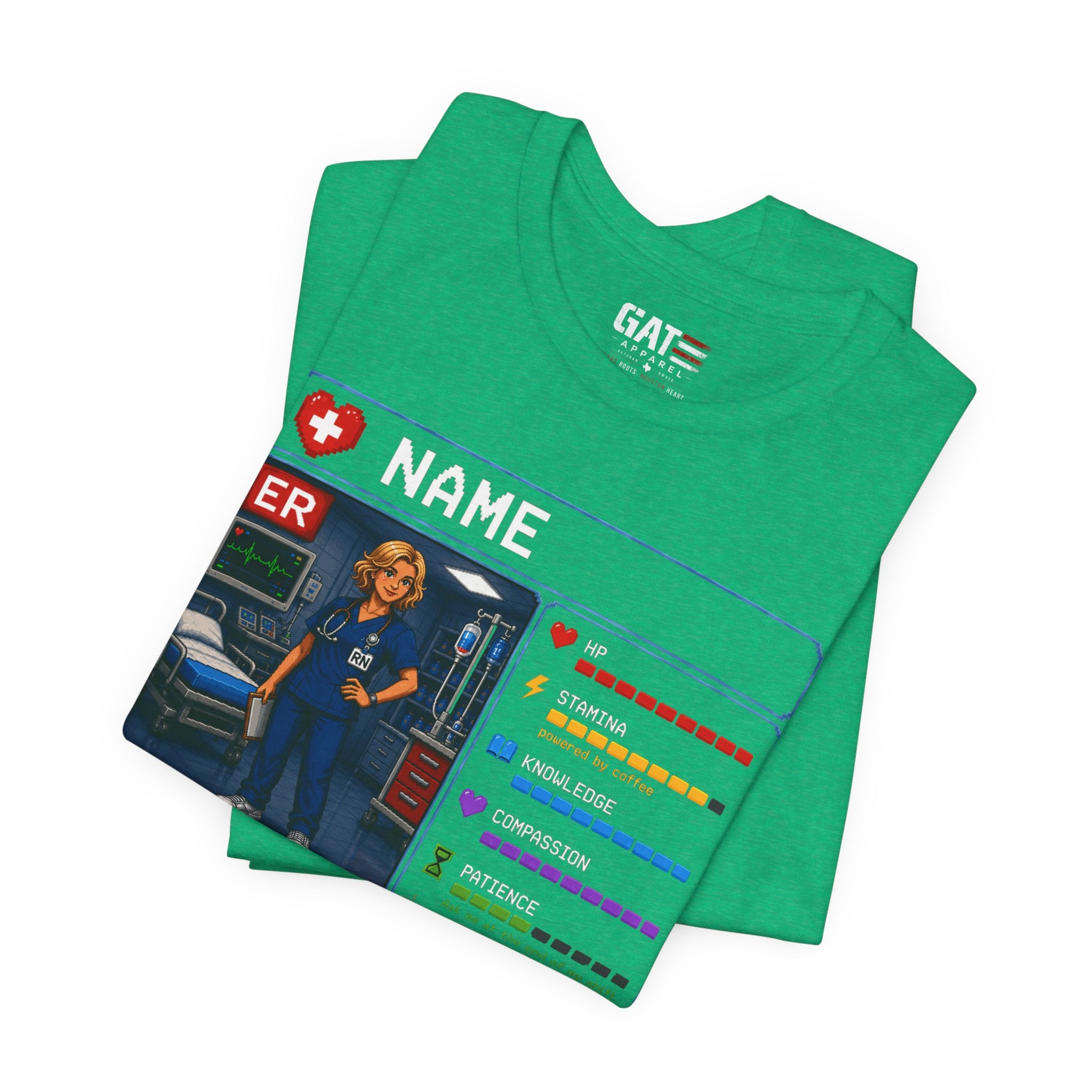 Custom ER Nurse RPG Character Shirt | Personalized Nurse Gift