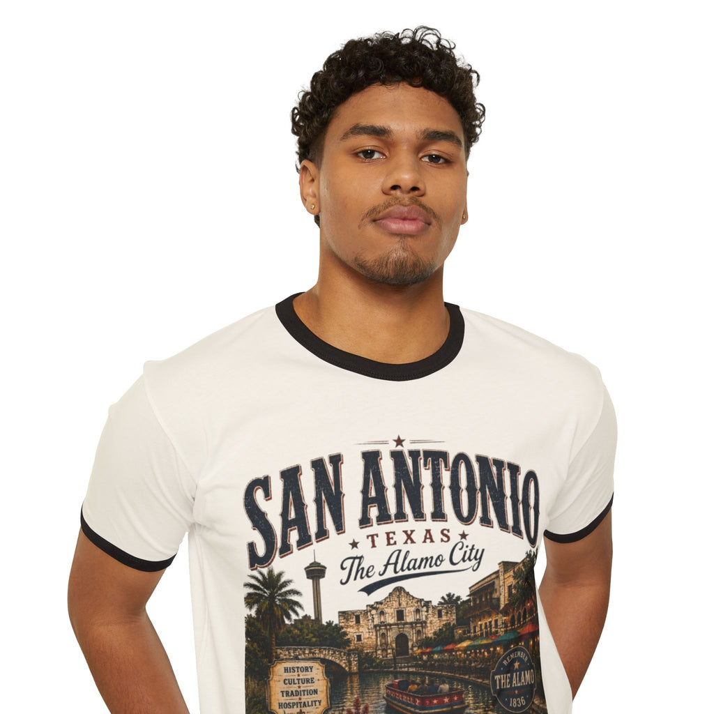 San Antonio Vintage Ringer T-Shirt — The Alamo City Retro Tee