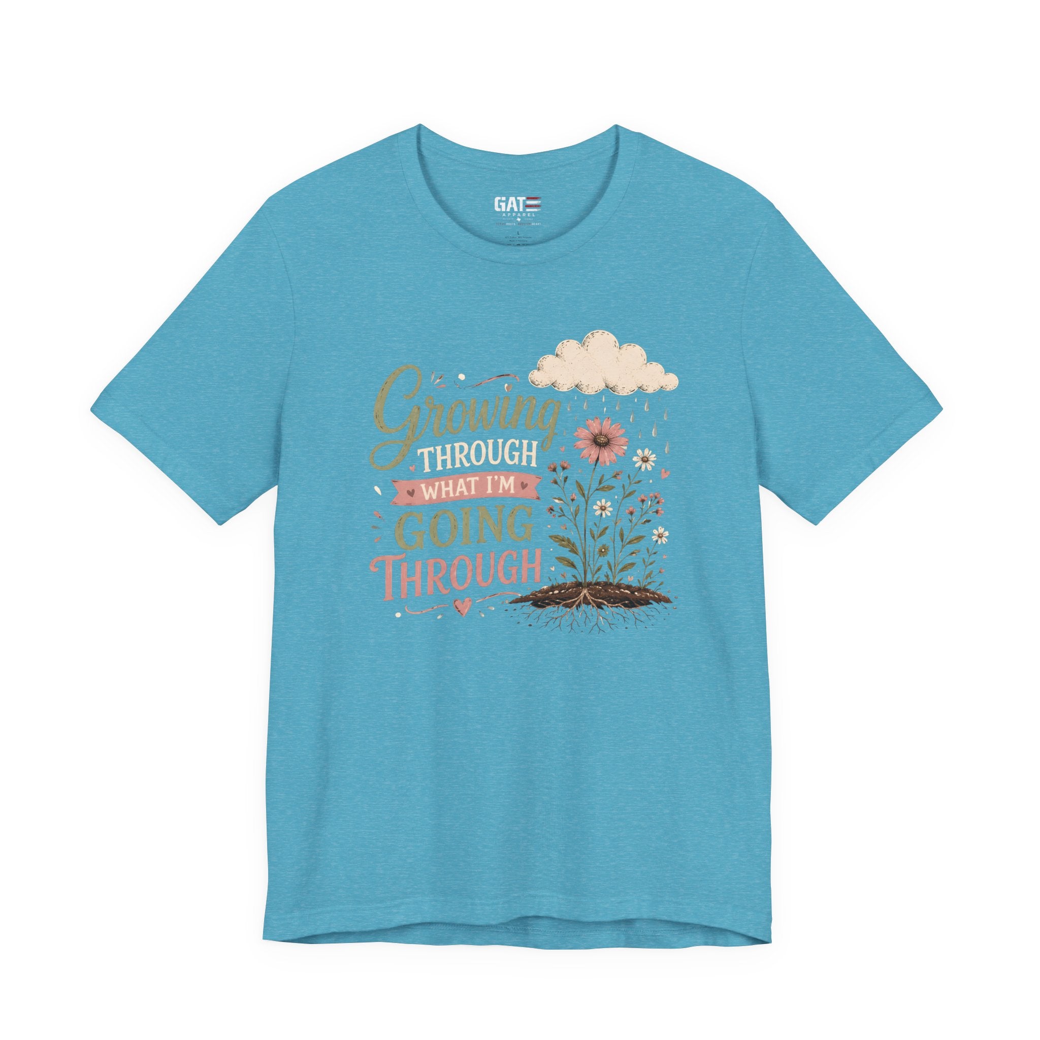 Motivational Christian Shirt for Women, Inspirational Growth Graphic Tee, Faith Encouragement Shirt, Floral Positive Mindset Gift