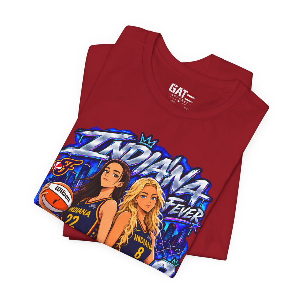 Caitlin Clark Sophie Cunningham Indiana Fever Anime Shirt WNBA Basketball Tee