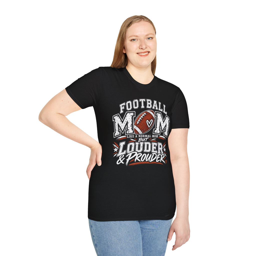 Football Mom Gildan Soft Style T-Shirt — Loud & Proud Vintage Football Mom Tee