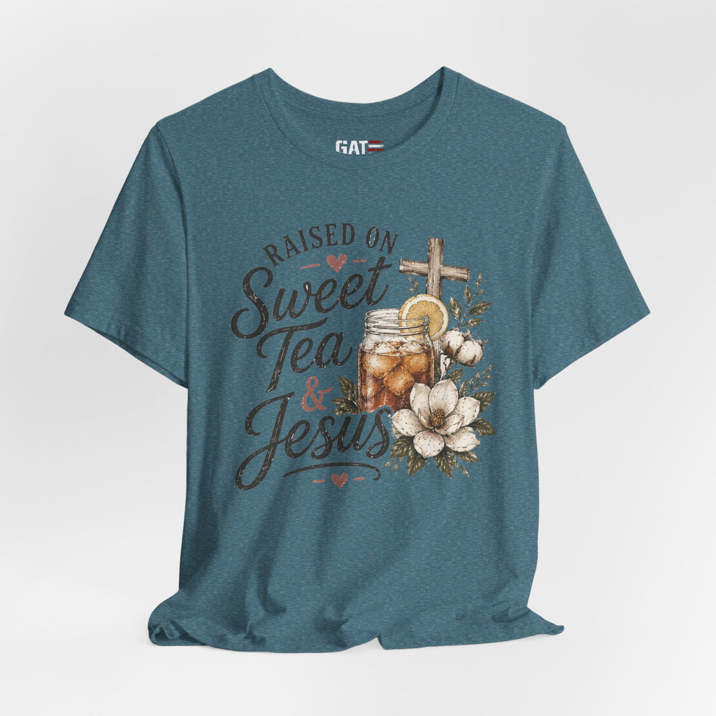 Southern Christian Shirt, Faith Graphic Tee, Sweet Tea Lover Shirt, Country Living Tee, Rustic Farmhouse Gift, Southern Mom Tee