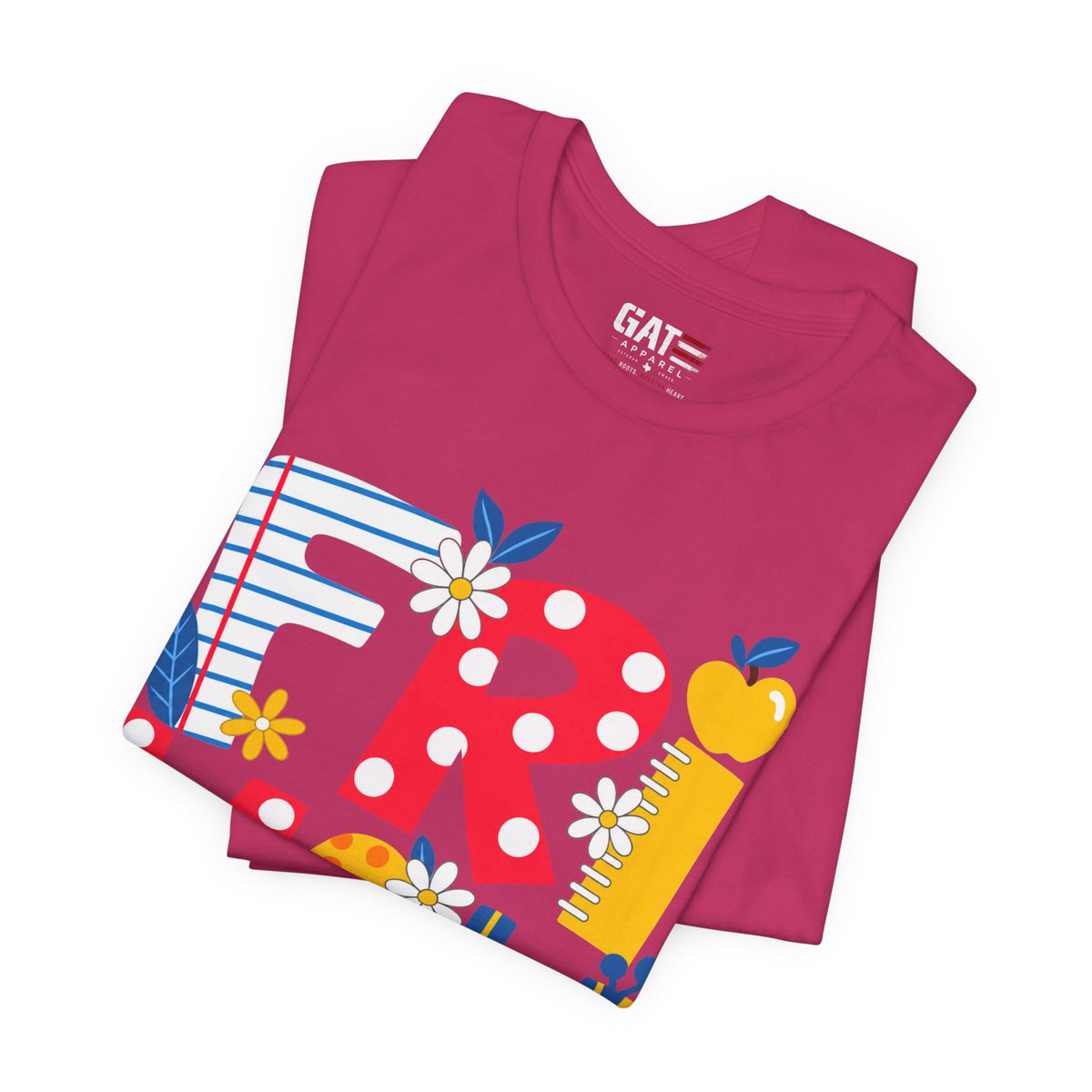 Teacher shirt FRIYAY Floral Tee — Colorful Spring Graphic T‑Shirt
