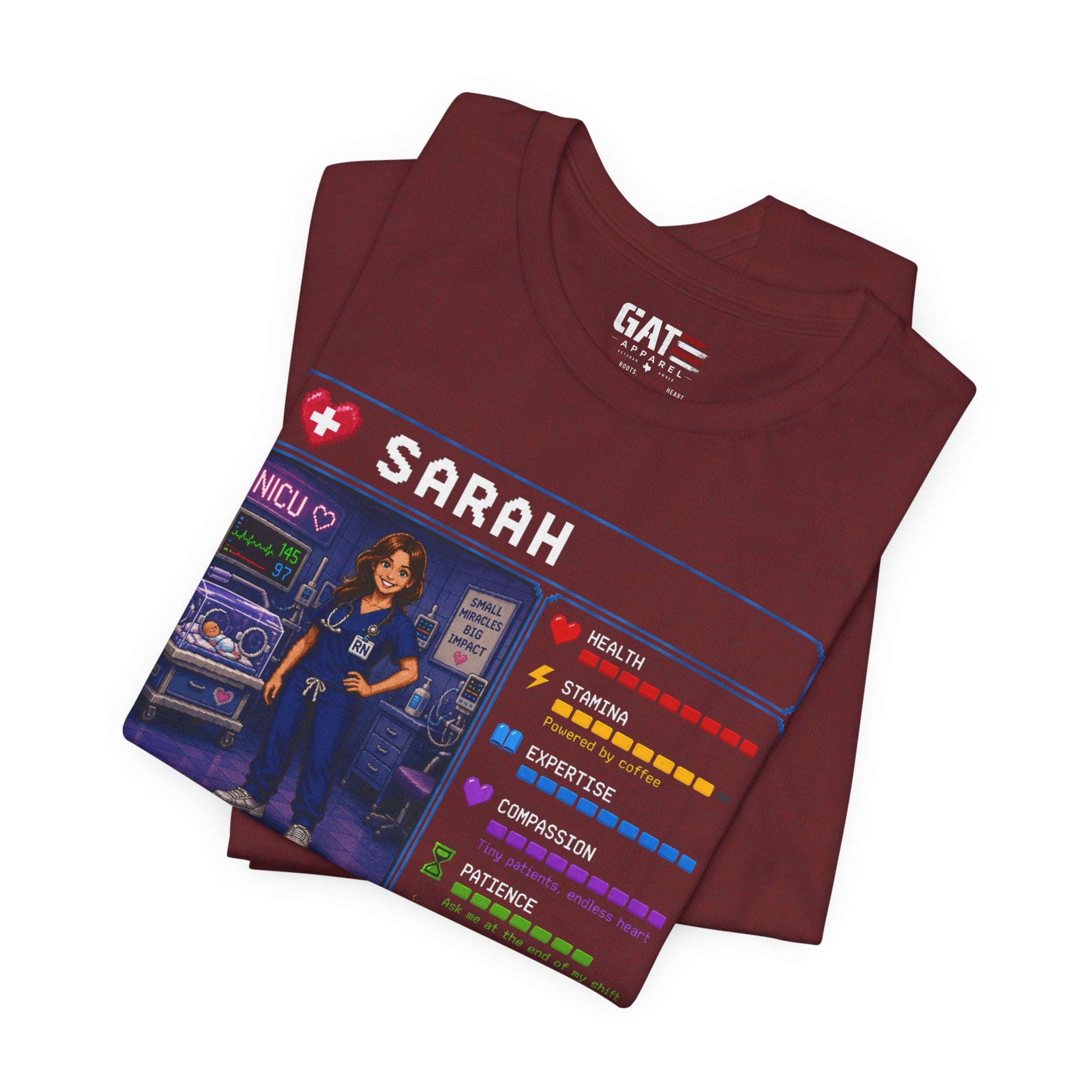 Custom NICU Nurse RPG Character Shirt | Personalized Nurse Gift