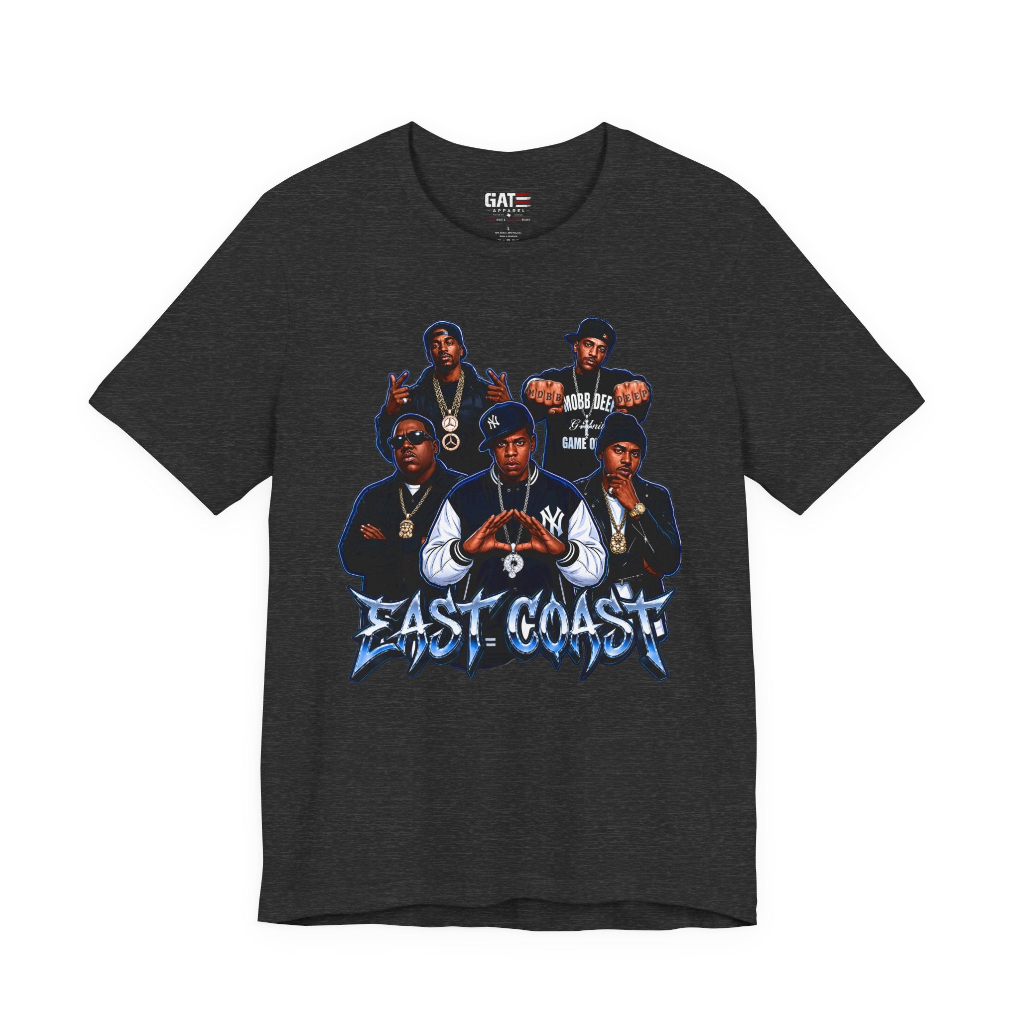East Coast Hip Hop T-Shirt — 'East Coast' Vintage Rap Group Graphic Tee