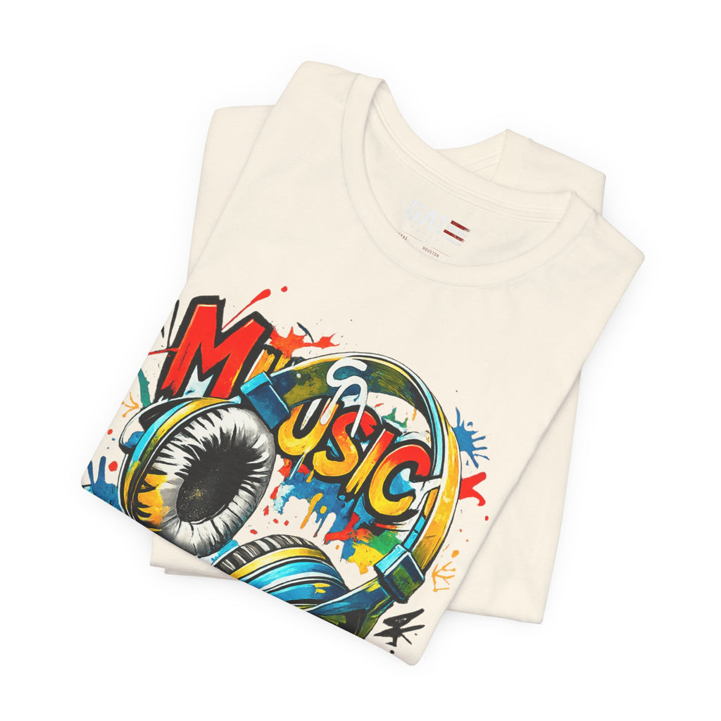 Urban Beats – Music Street Art Headphones Graphic Tee