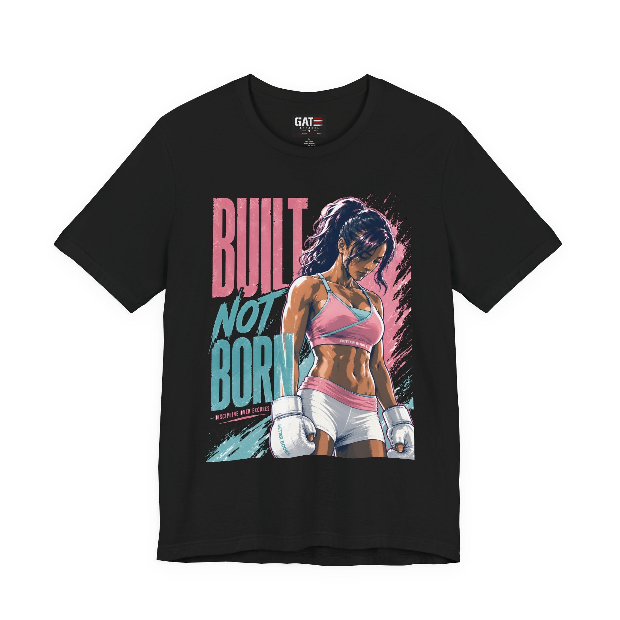Built Not Born Shirt, Women's Gym Shirt, Motivational Workout Tee, Fitness Graphic T Shirt, Weightlifting Gift for Her
