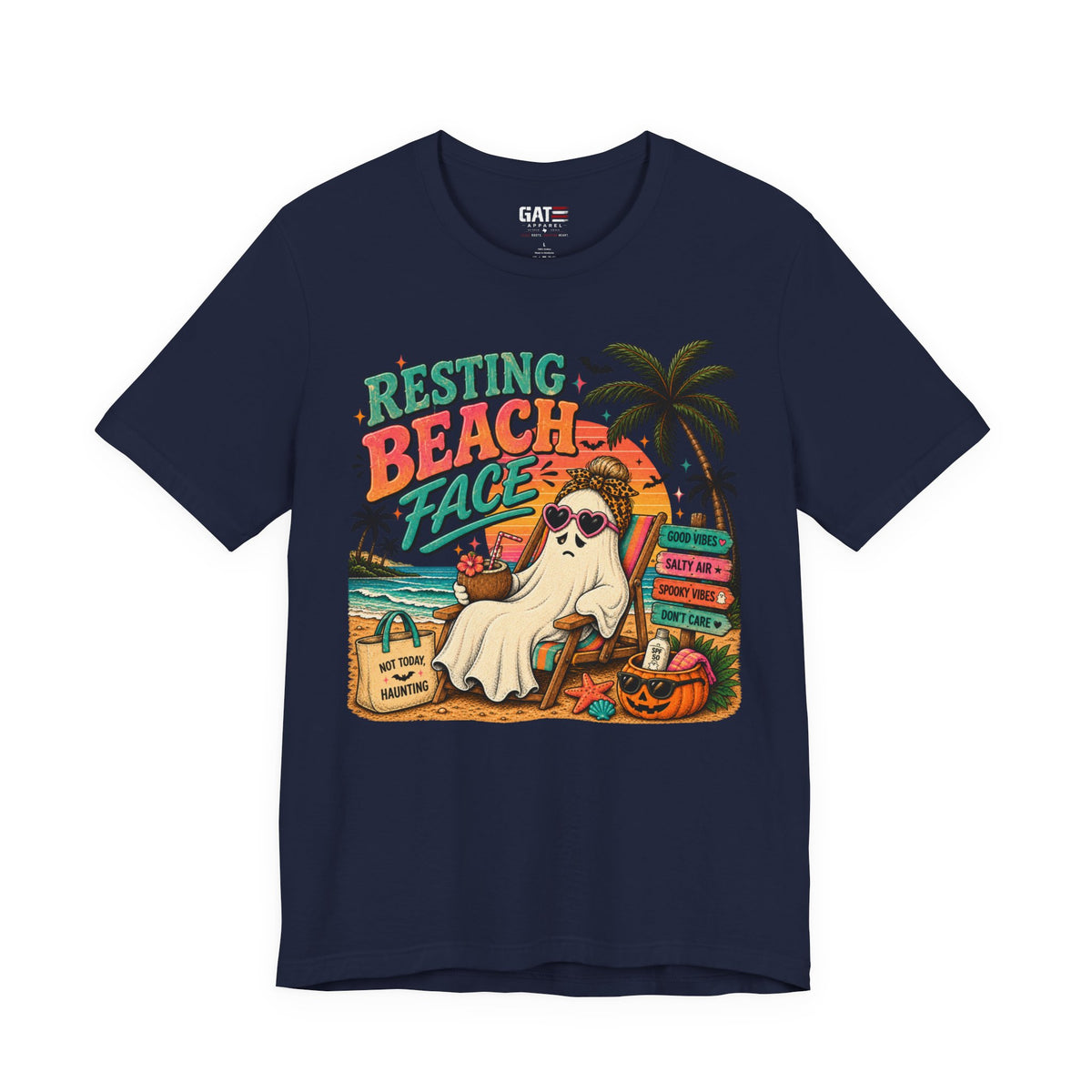 Summerween Spooky Beach Shirt | Tropical Ghost Tee Style 4