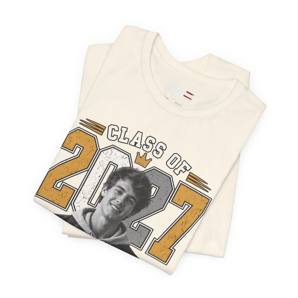 Personalized Senior 2027 Custom Photo Shirt | Graduation Tee
