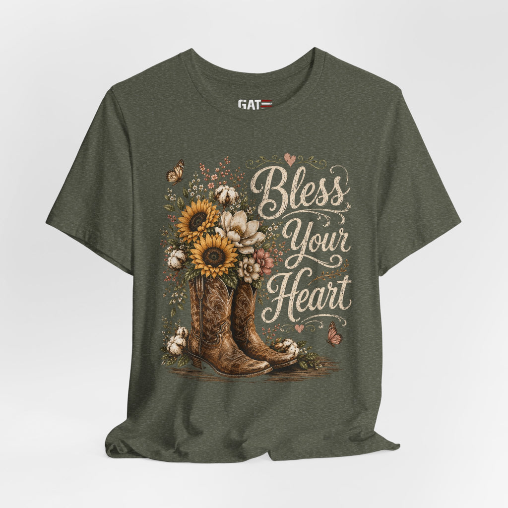 Funny Southern Shirt, Bless Your Heart Tee, Southern Humor Graphic Tee, Magnolia Floral Shirt, Country Girl Gift, Farmhouse Style Tee