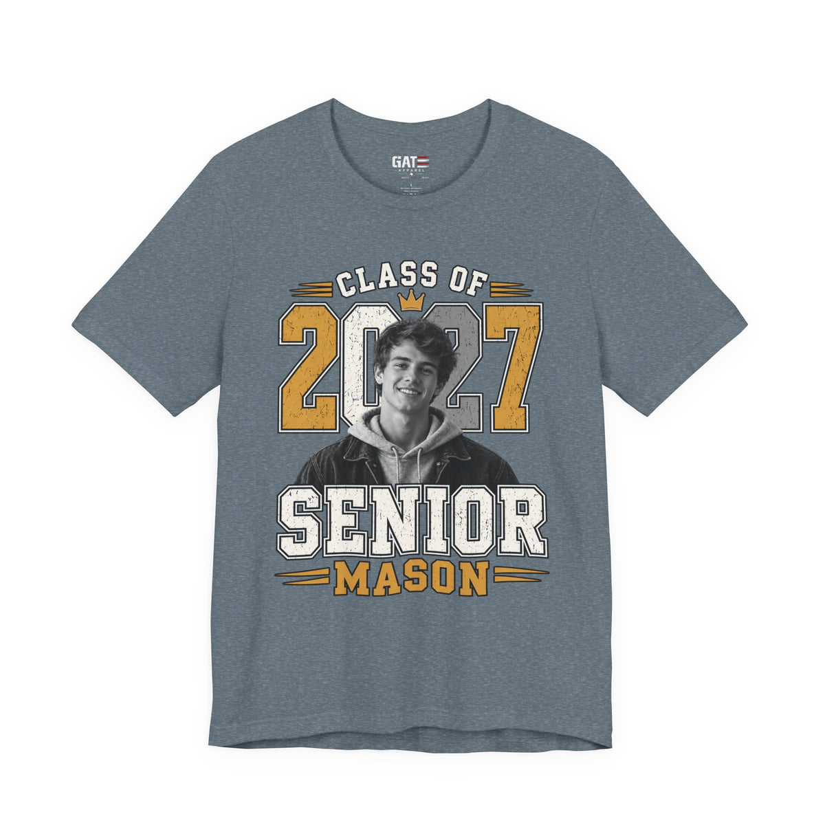 Personalized Senior 2027 Custom Photo Shirt | Graduation Tee