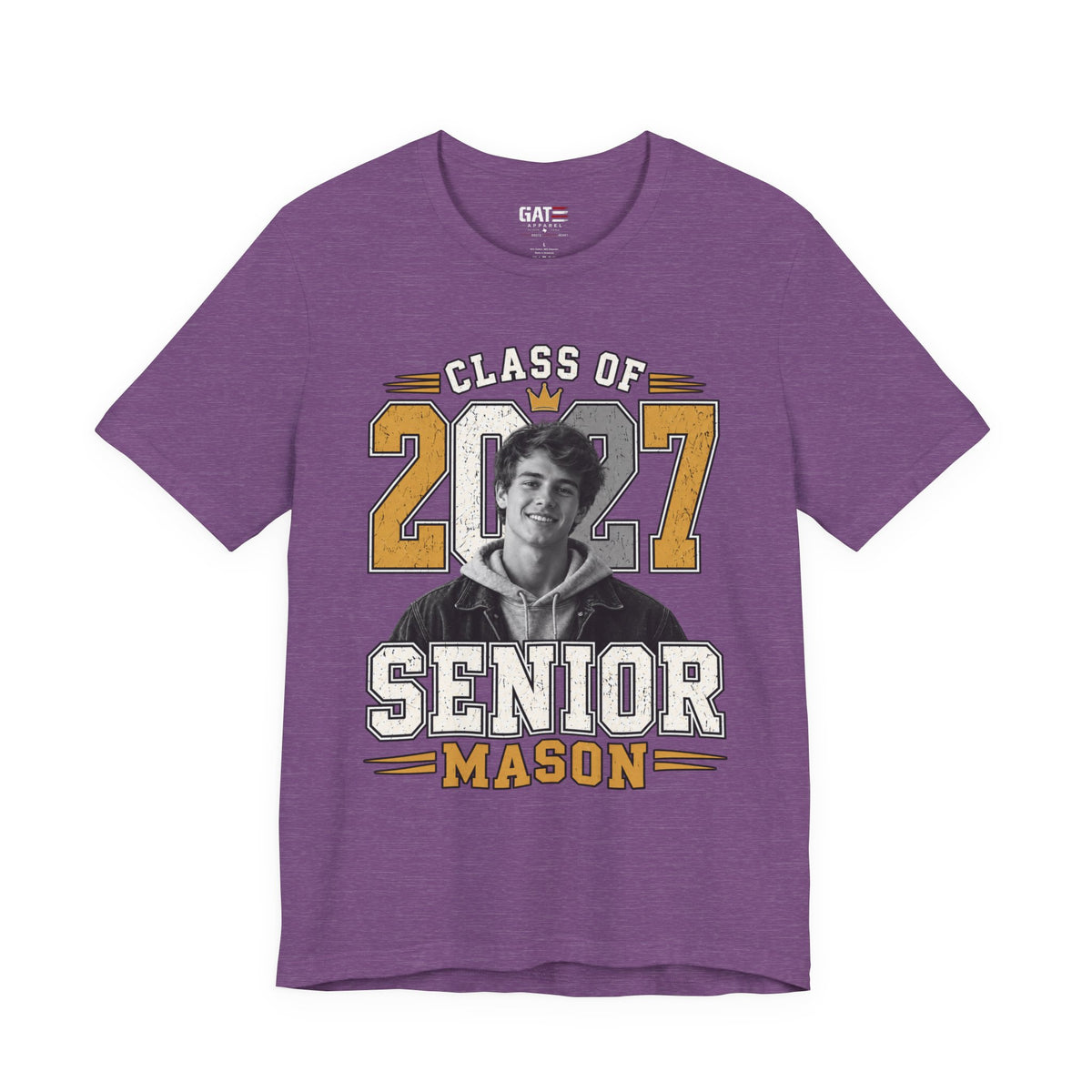 Personalized Senior 2027 Custom Photo Shirt | Graduation Tee