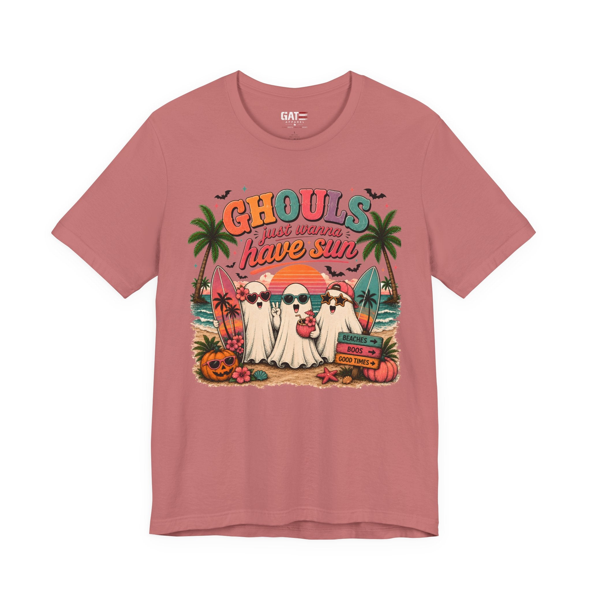 Summerween Shirt, Spooky Beach Shirt, Ghost Beach Tee, Halloween Beach Shirt, Coastal Halloween Tee, Tropical Ghost Shirt