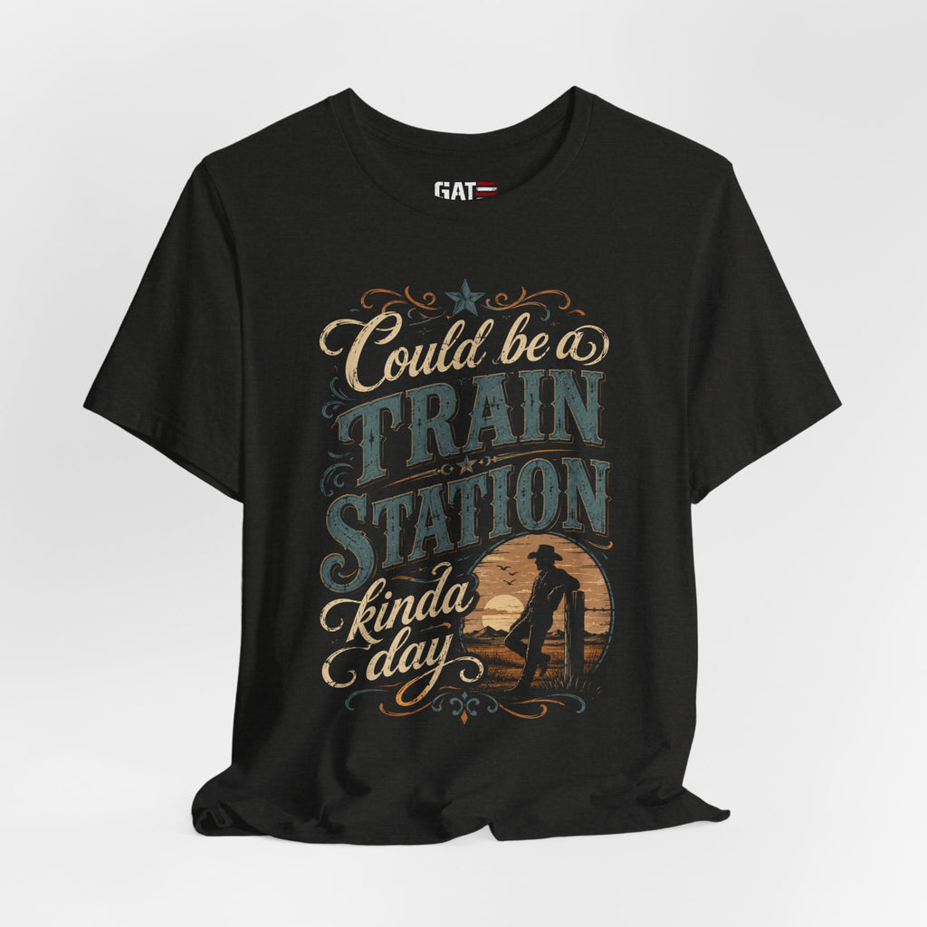 Funny Cowboy Tee | Yellowstone Inspired Western Graphic Shirt | Country Humor Tee, Dutton Ranch, Train Station Shirt, RIP Shirt