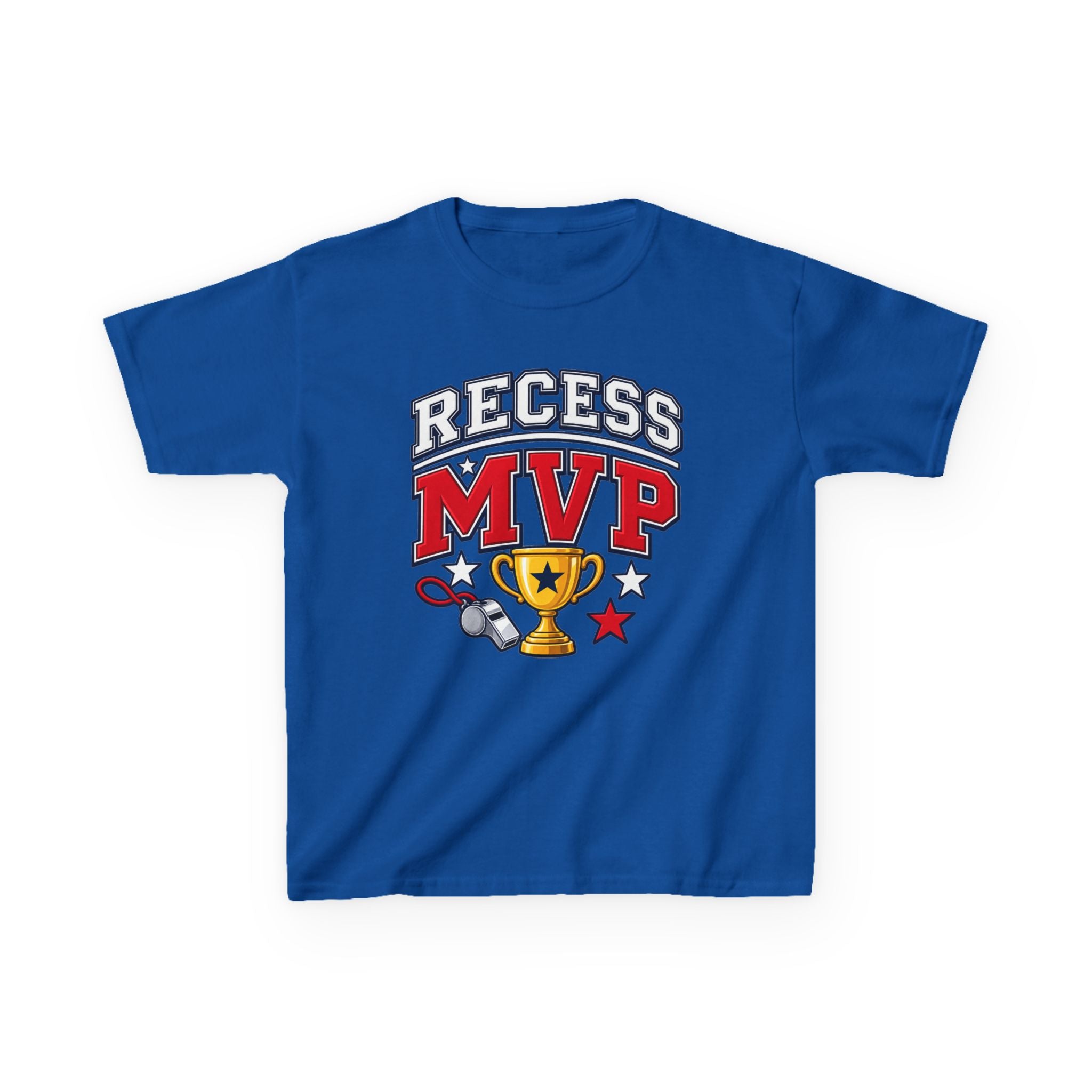 Recess MVP Kids T‑Shirt — Trophy & Whistle Playground Shirt for Boys & Girls