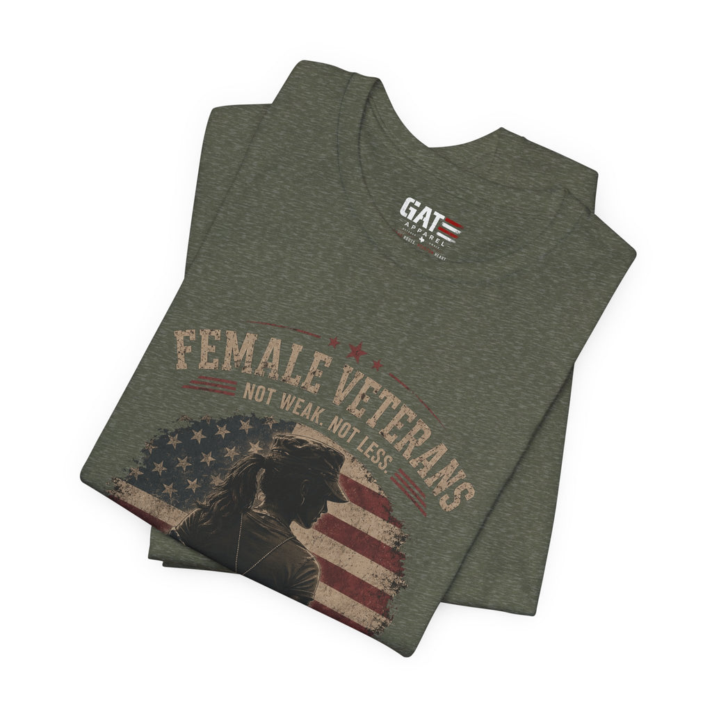 Female Veteran Shirt Built Different Just Like Us Tee Patriotic Military Shirt for Women Army Navy Marine Air Force Veteran Gift