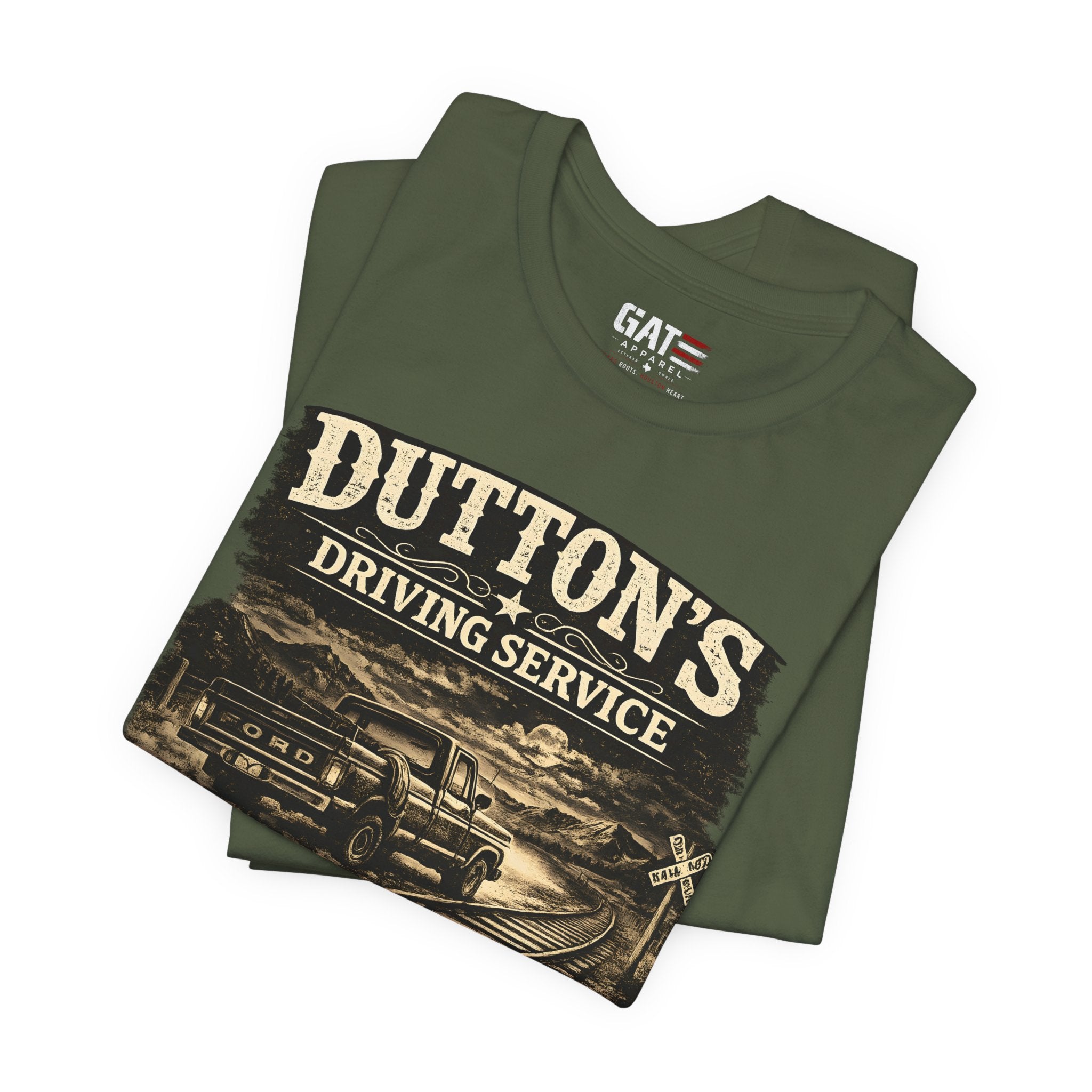 Dutton's Driving Service Shirt | Yellowstone Inspired VintageTee | Cowboy Ranch Graphic T-Shirt | Country Truck Shirt | Bella Canvas