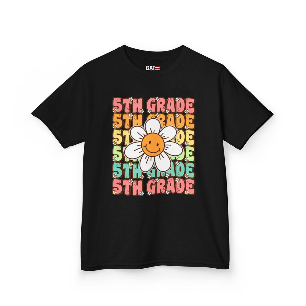 Custom Grade Level Shirt for Kids – Retro Daisy Back to School Tee
