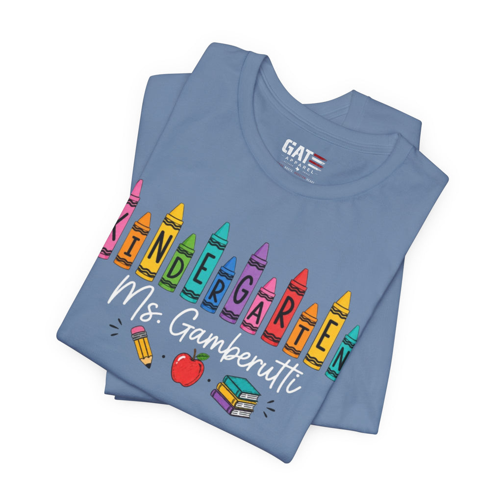 Customize Grade Level and Name Teacher Crayon Shirt