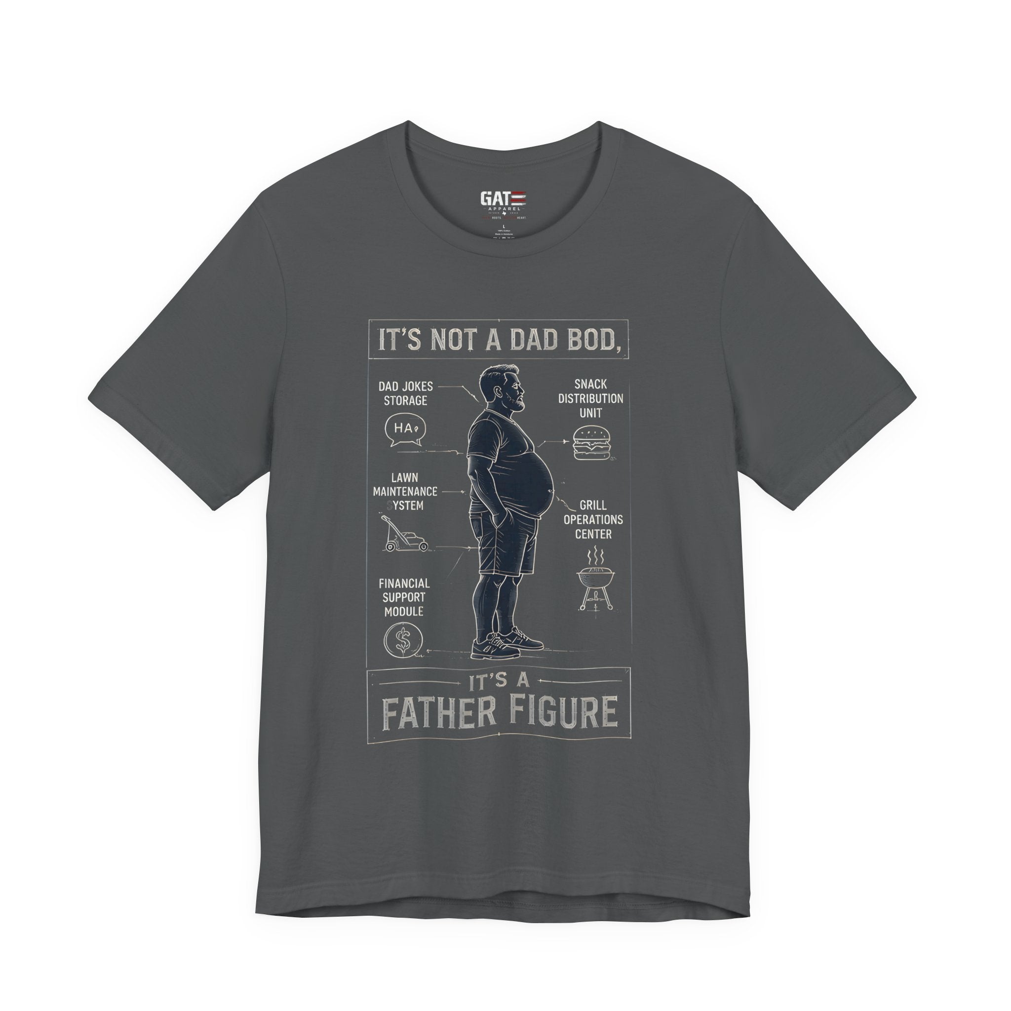 It's Not a Dad Bod It's a Father Figure Shirt | Funny Dad Shirt | Blueprint Dad Bod Tee | Father's Day Gift for Dad | Grill Master Dad Tee