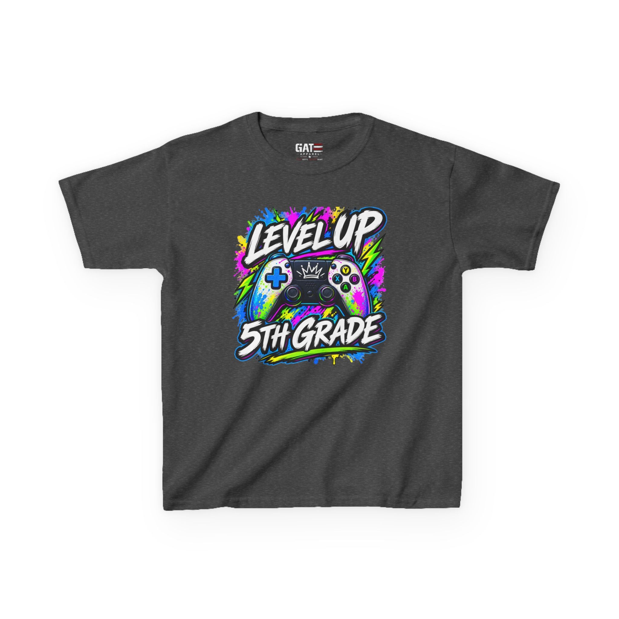 Personalized Grade Level Gamer Shirt – Level Up Kindergarten to 5th Grade Kids Tee
