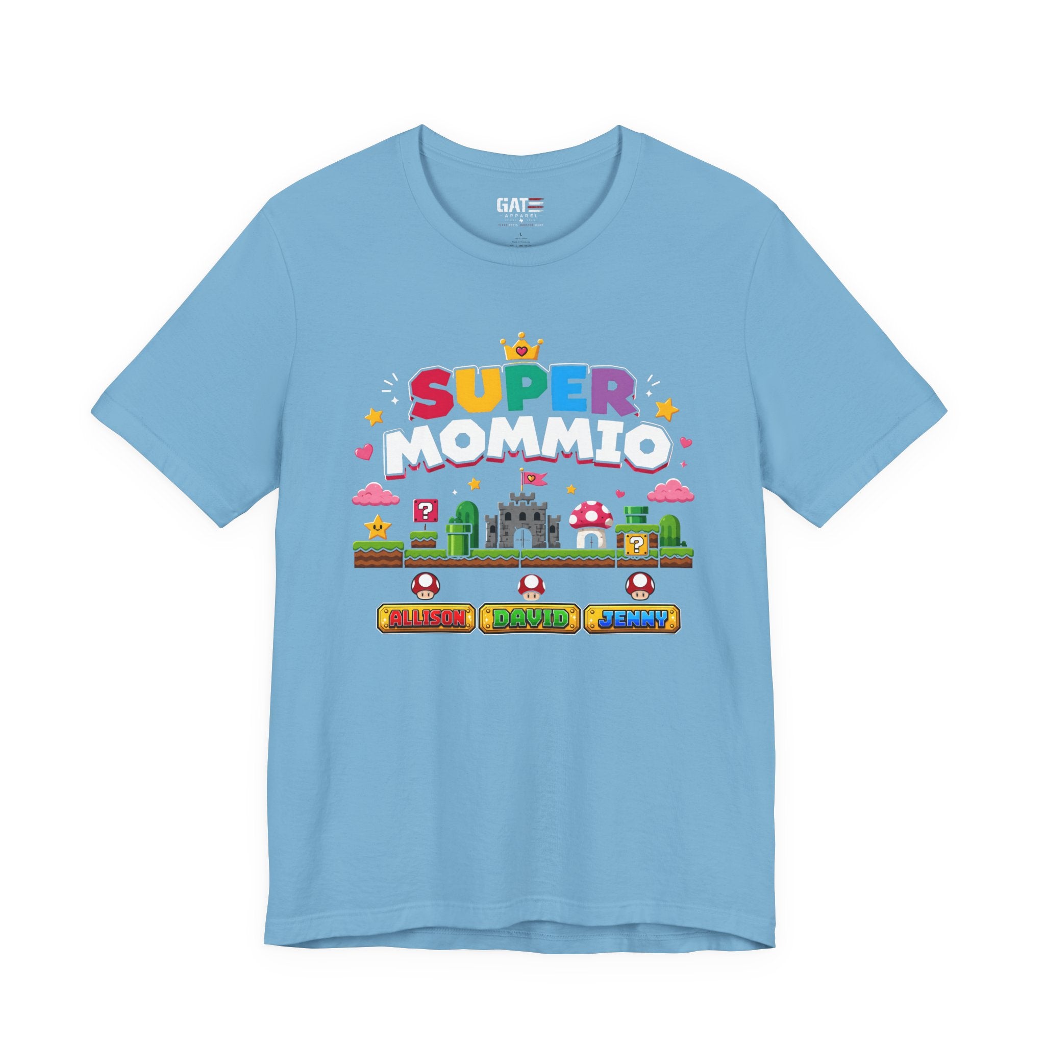 Super Mommio pixel game design T-Shirt | Retro video game mom tee