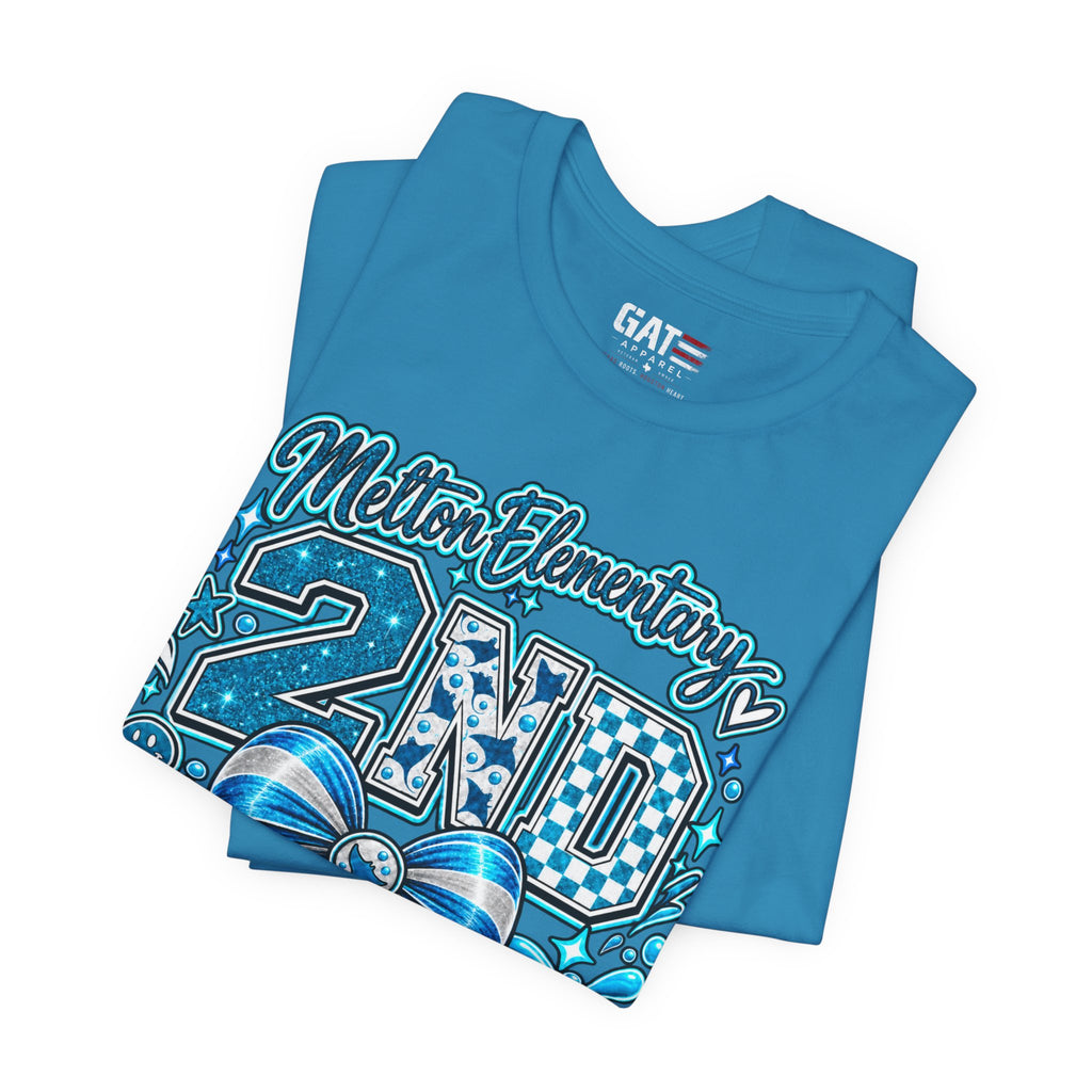 Melton 2nd Grade School T‑Shirt — Bow Design