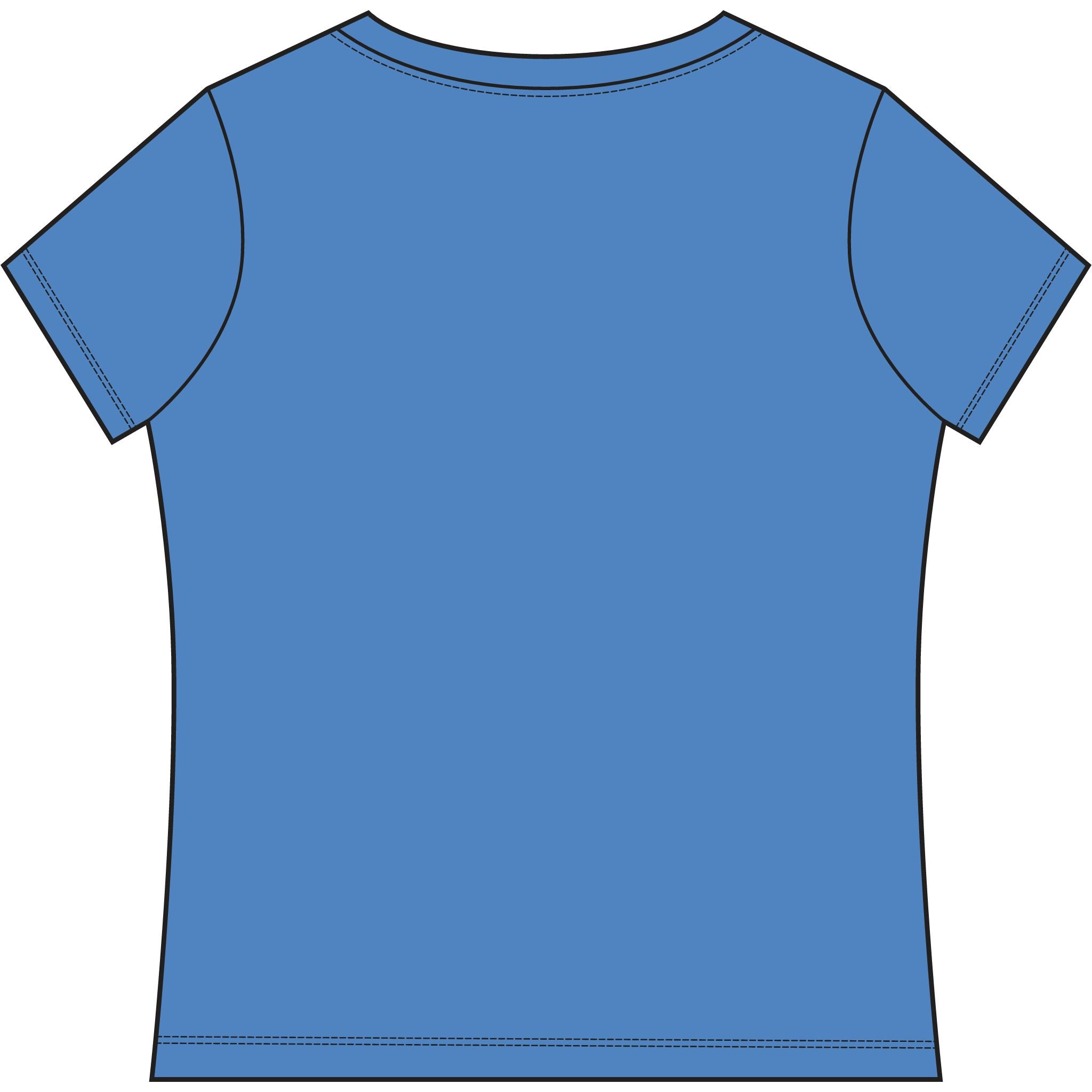 Salty Hair Don't Care V-Neck Tee — Women's Beachy Shell T-Shirt