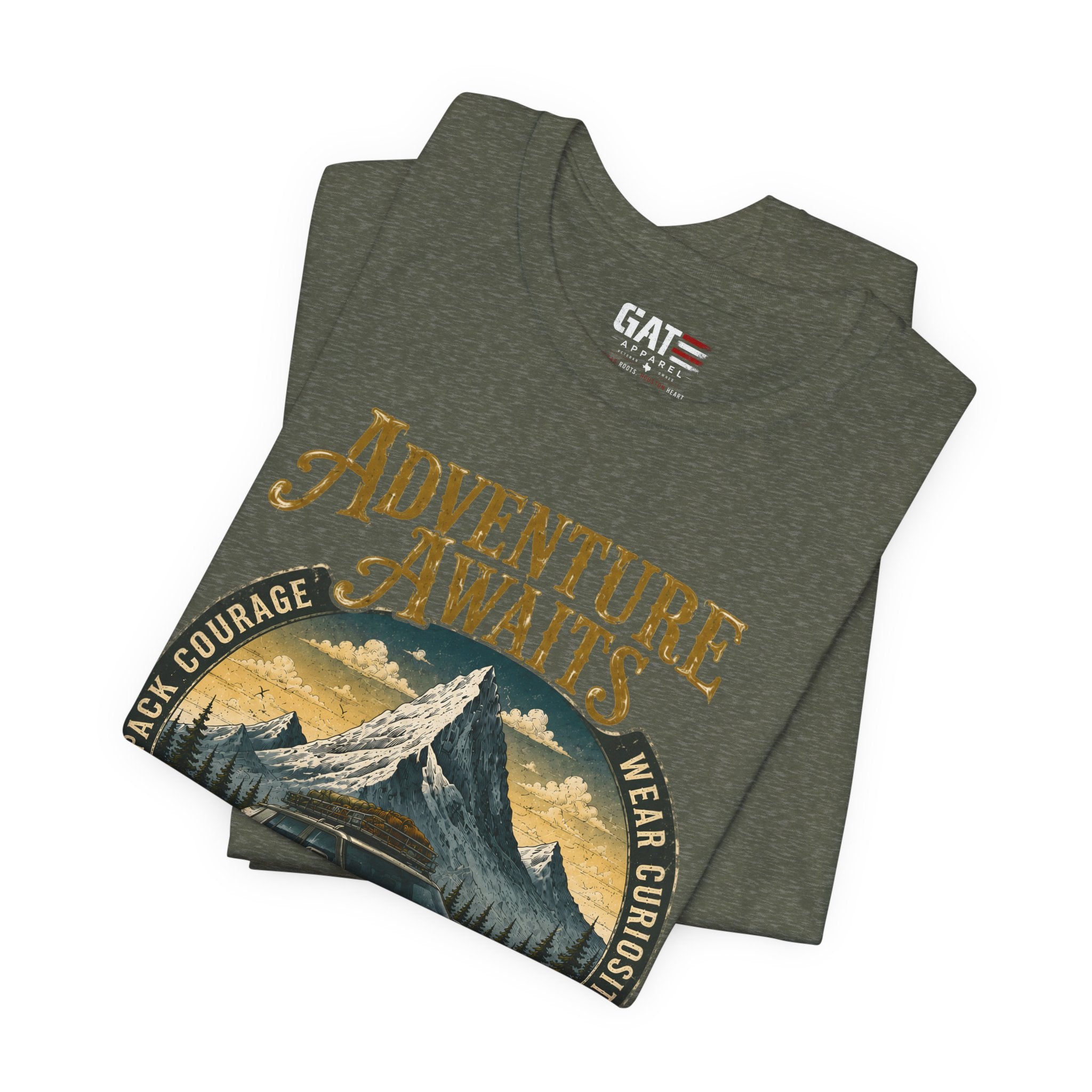 Adventure Awaits Shirt, Rivian Camping, Mountain Adventure Tee, Overlanding Shirt, Off Road SUV Graphic Tee, Outdoor, Nature Lover Shirt