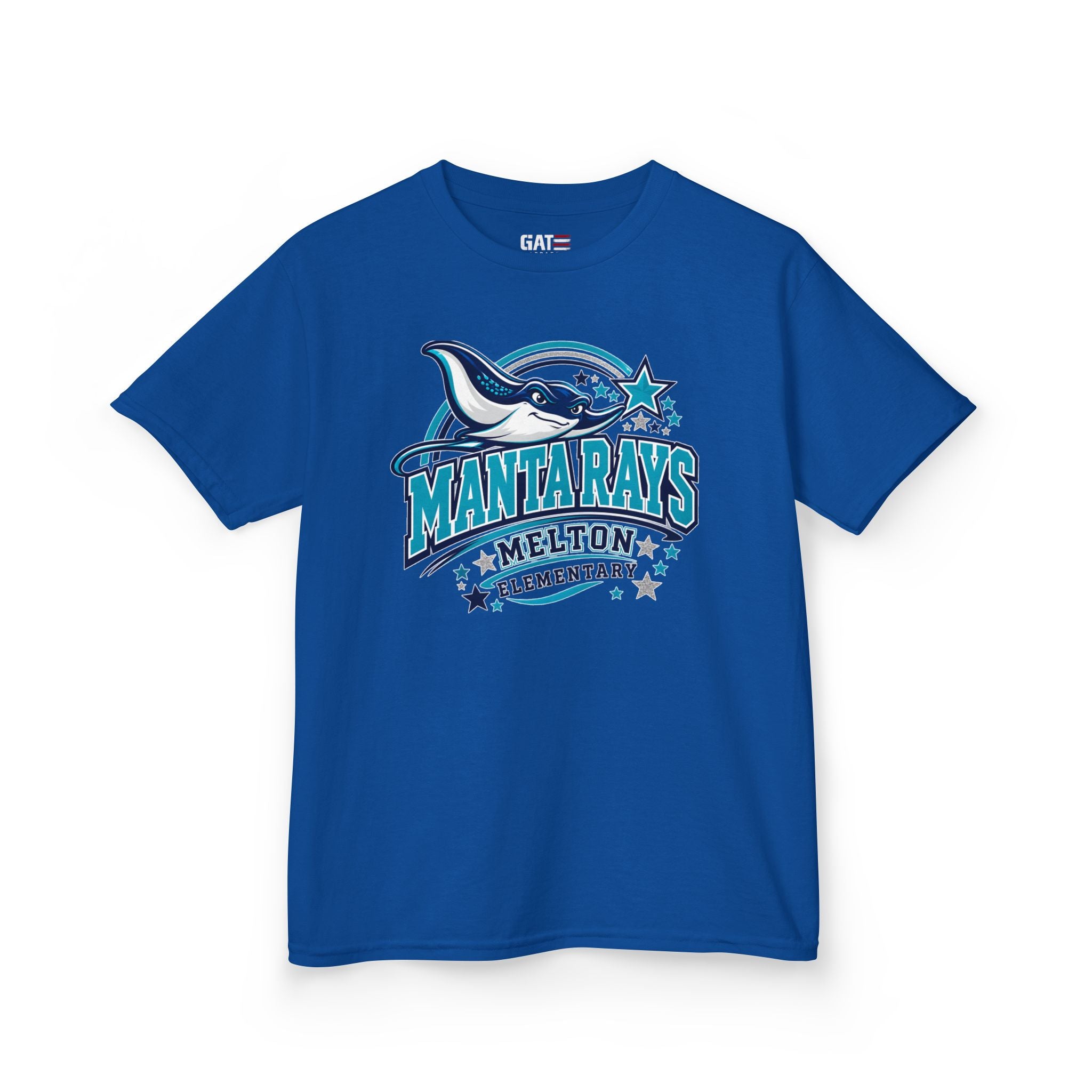 Melton Kids Tee Mantarays School T-Shirt — Melton Elementary Mascot Tee