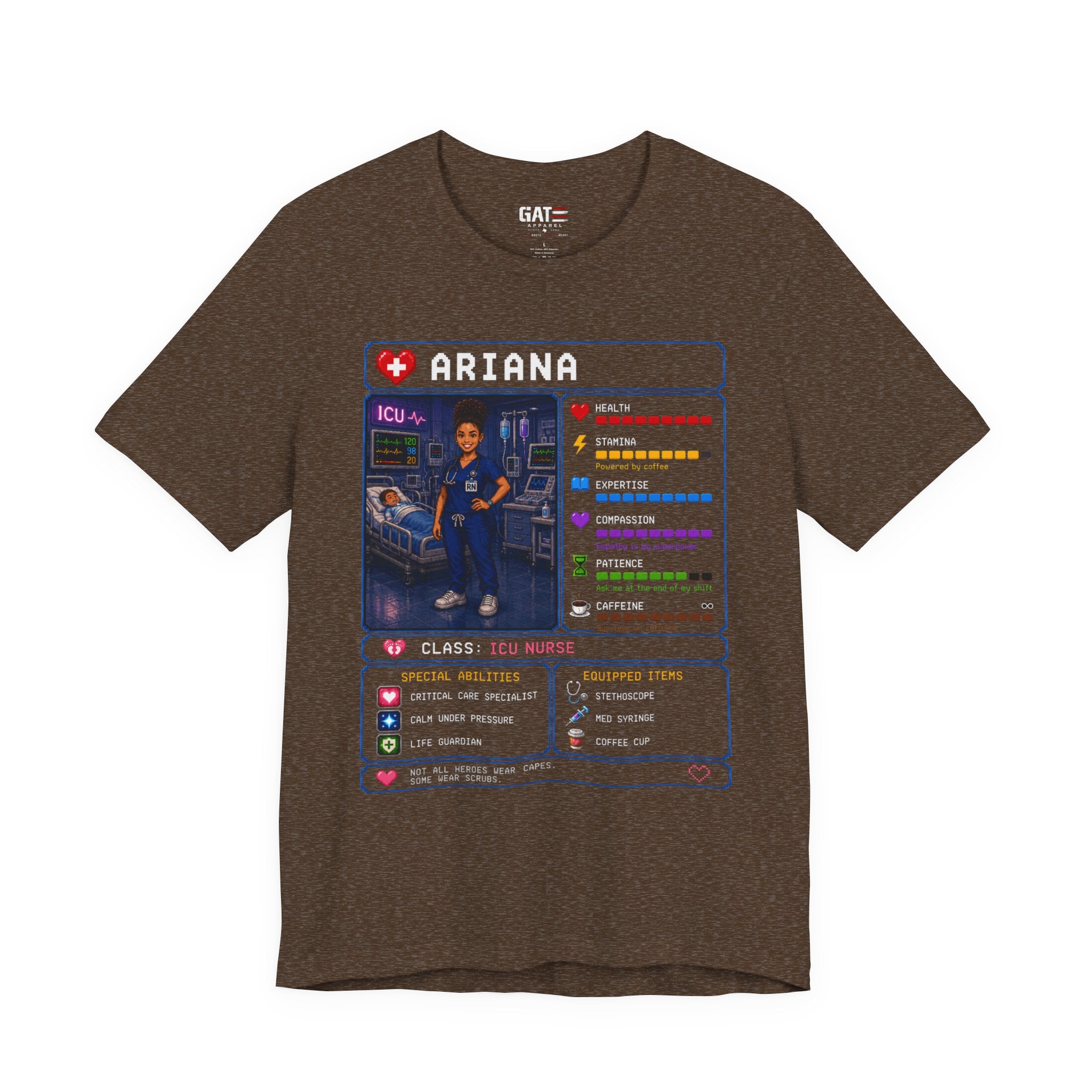 Custom ICU Nurse RPG Character Shirt | Personalized Nurse Gift