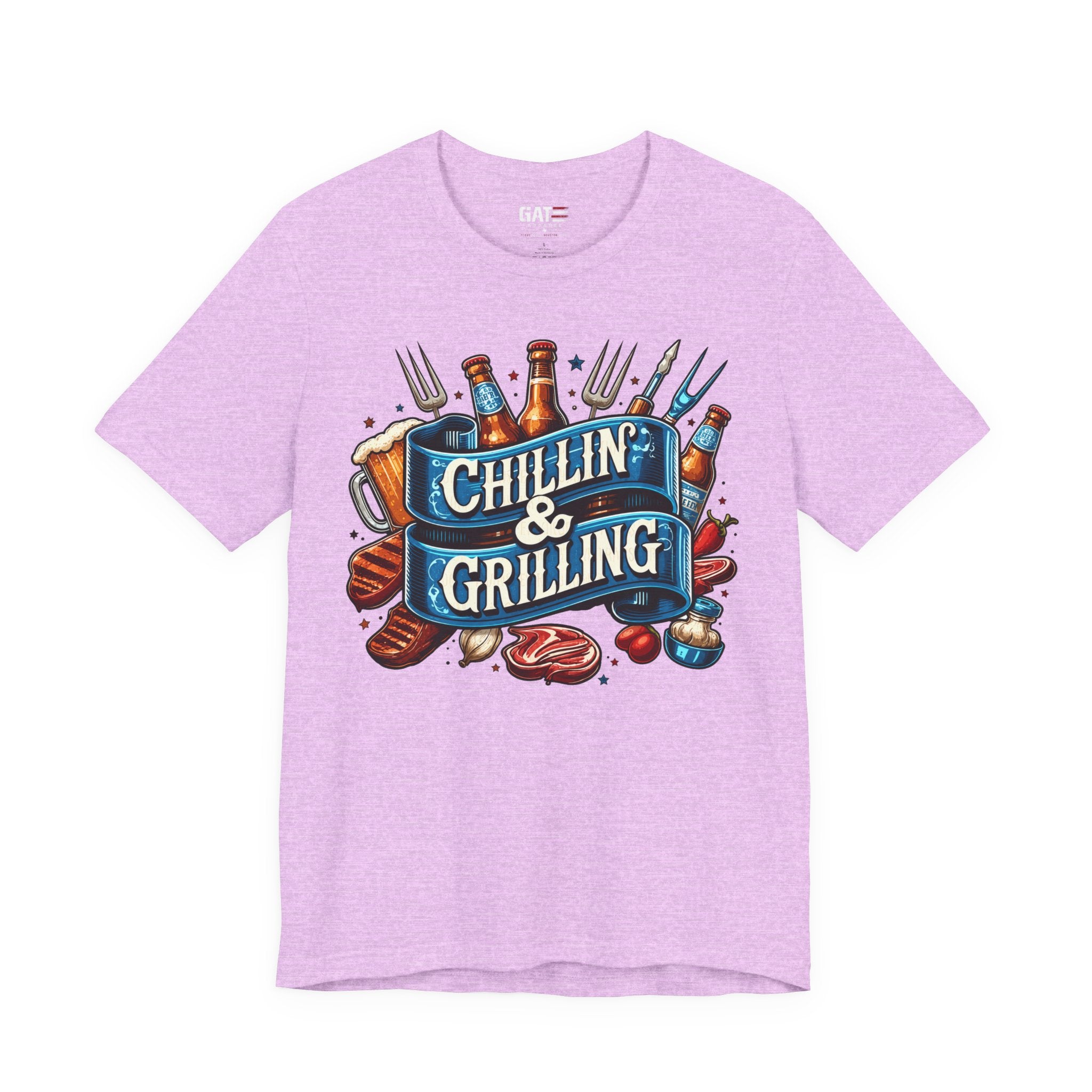 Chillin' & Grilling T-Shirt – BBQ Beer Grill Graphic Tee for Backyard Cookouts