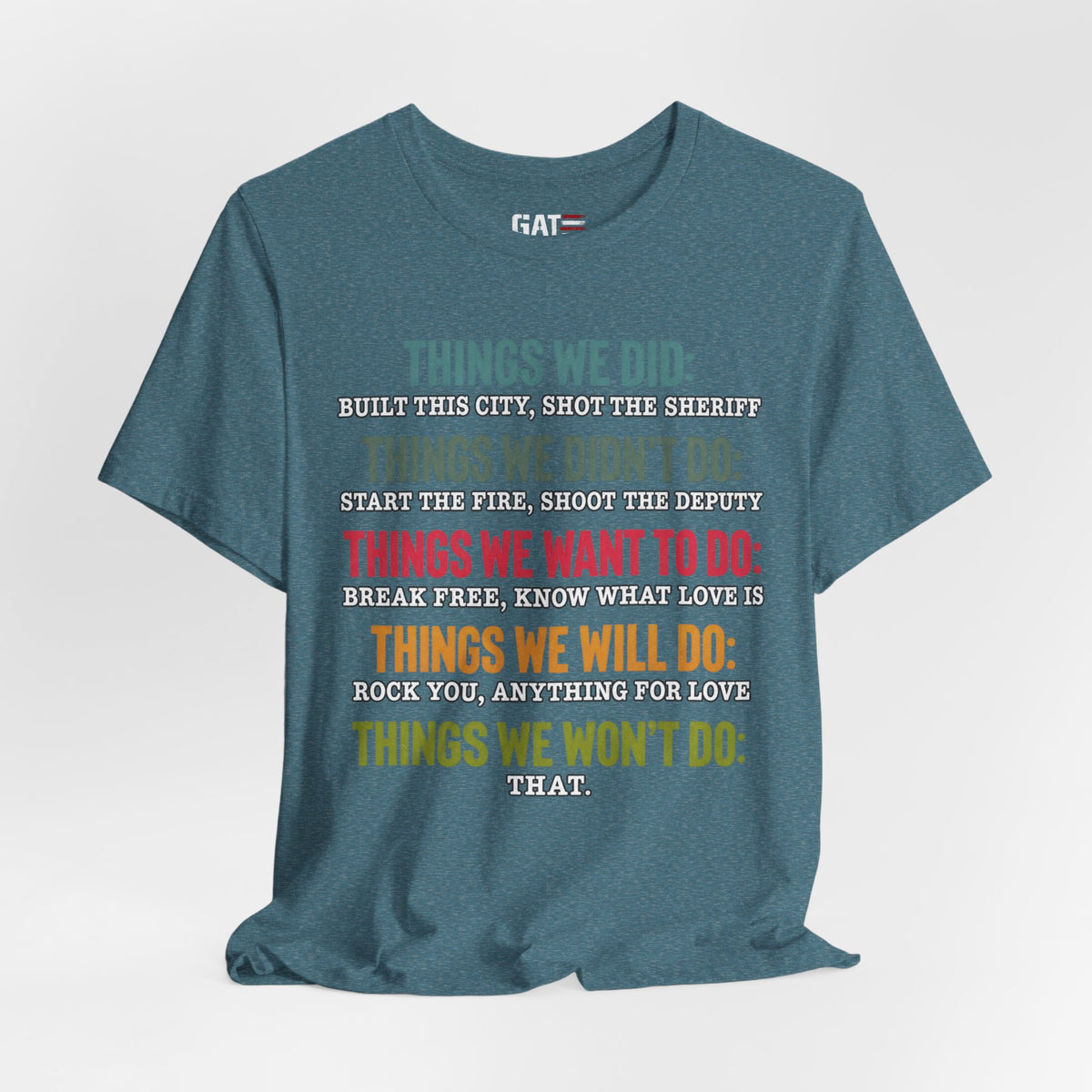 Things We Will Do Checklist T-Shirt — Funny Motivational List Tee
