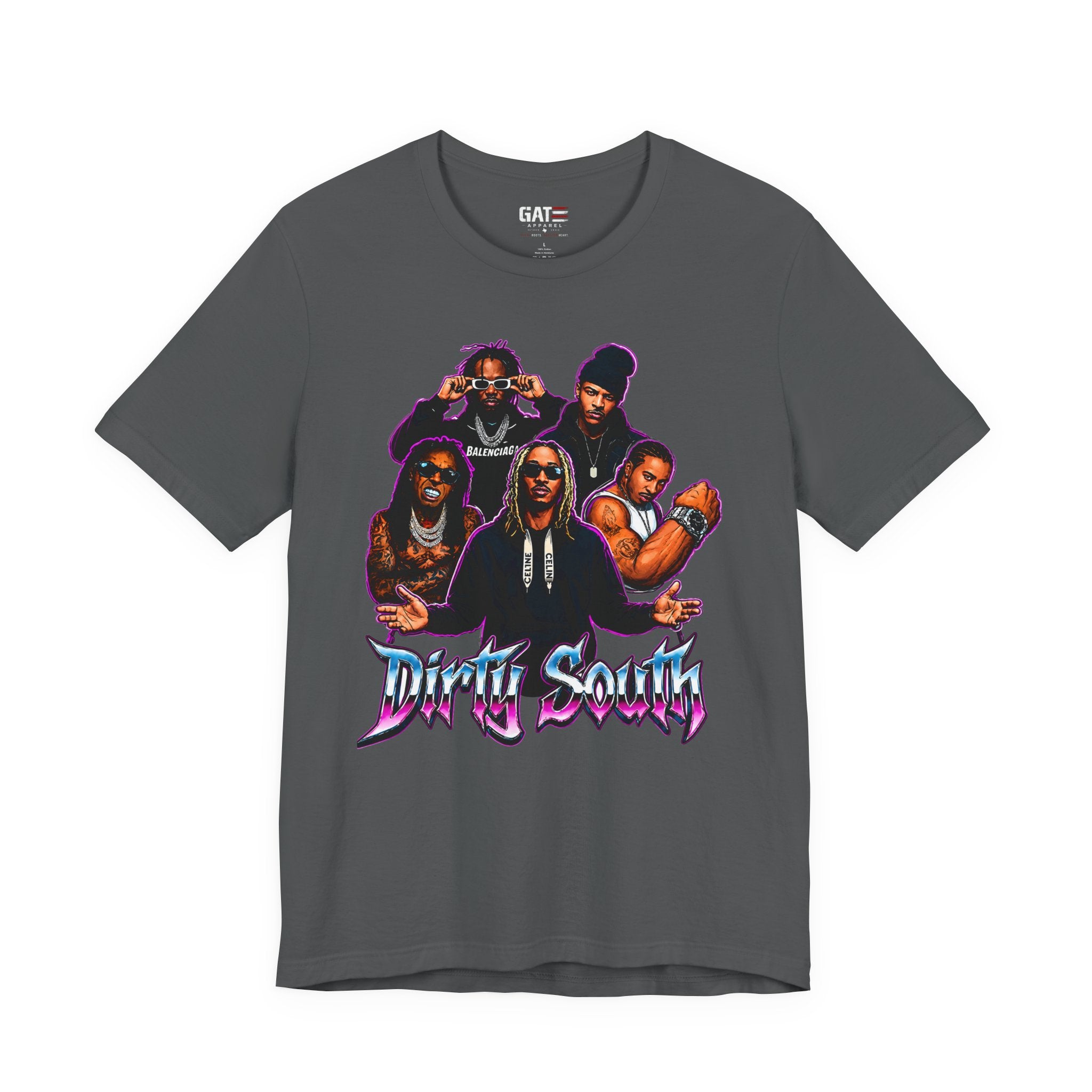 T-Shirt — 'Dripin South' Retro Hip-Hop Crew Graphic Tee