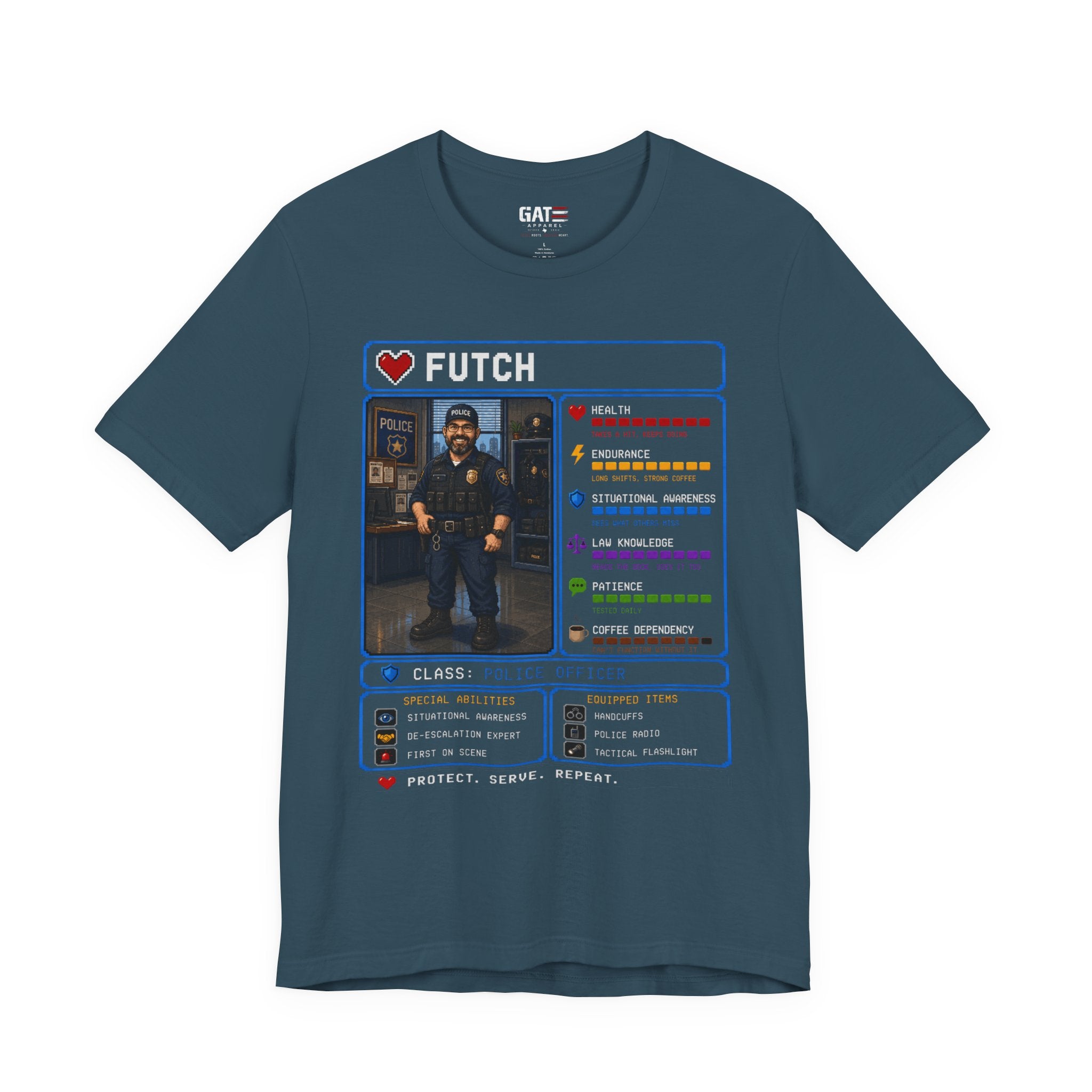 Custom Police Officer RPG Character Shirt | Personalized Law Enforcement Gift